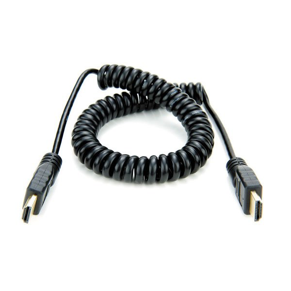 Atomos ATOMCAB010 Coiled HDMI Cable - 30cm/45cm Full HDMI to Full HDMI for Camera, Monitor & Video Equipment - Perfect for DSLR, Mirrorless & Studio Setups