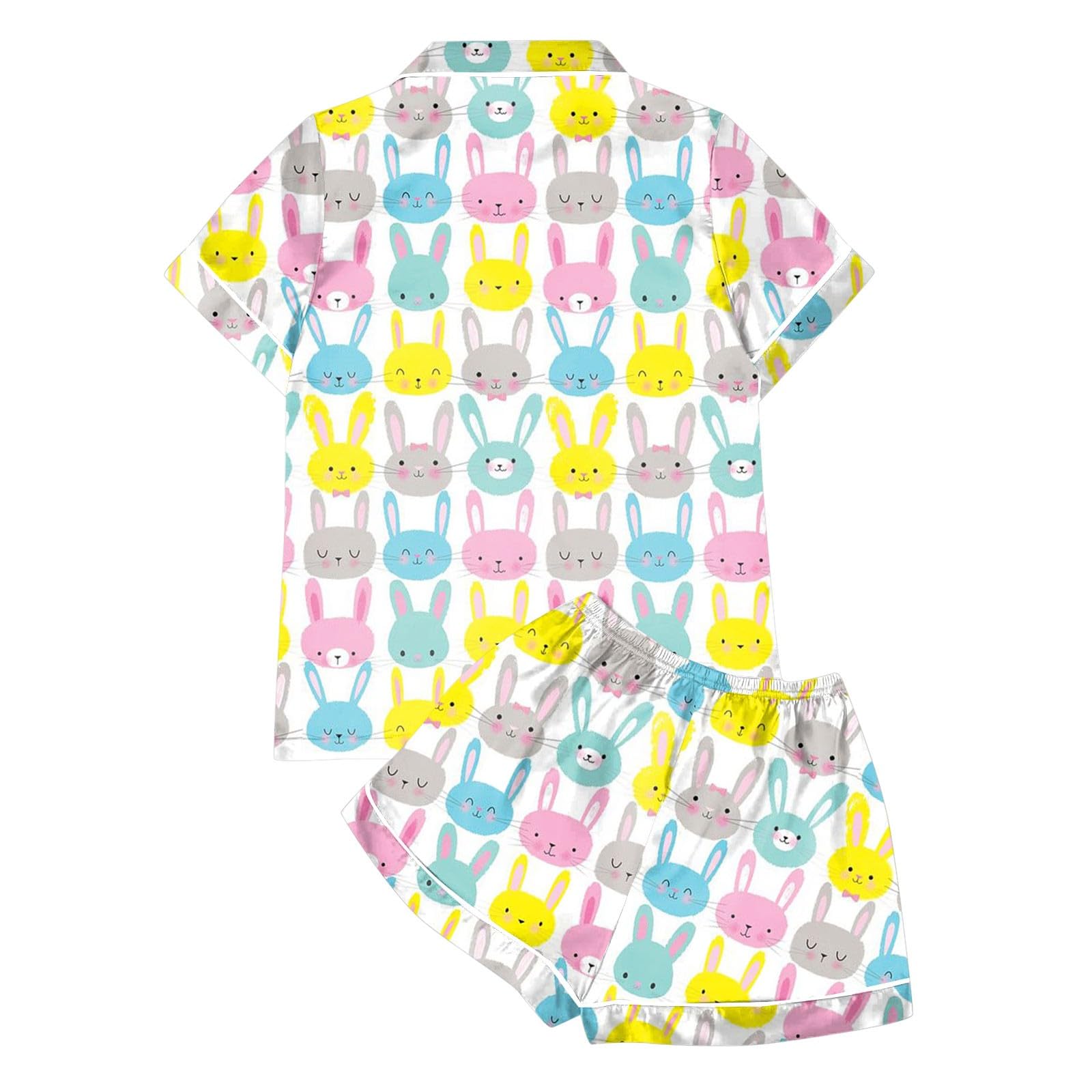 2 Piece Summer Pajama Set for Women - Soft Silk Sleepwear Set - Lounge & Sleep Comfort - Perfect for Relaxing at Home, Vacation & Gift Giving