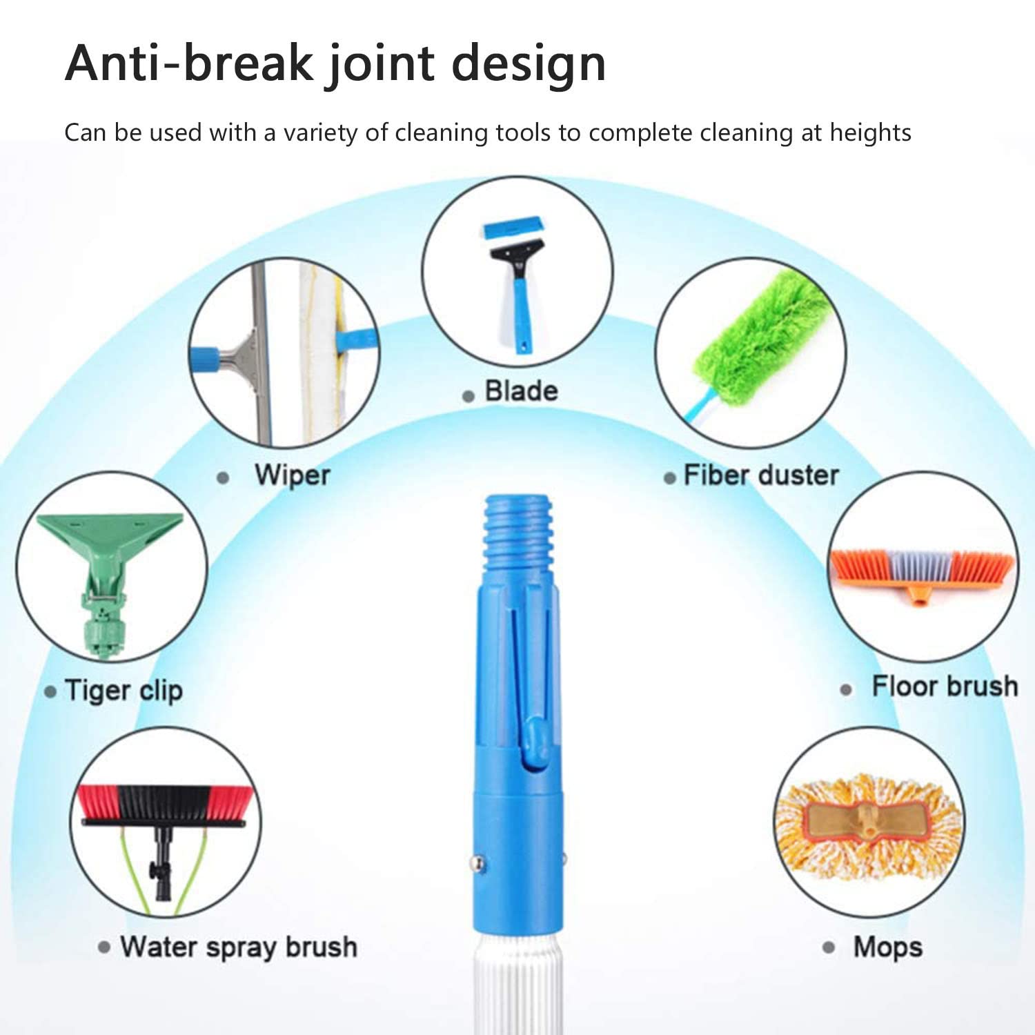 5-10M Extendable Window Cleaning Pole Kit with Brush - Water/Hose Fed for Solar Panels & Photovoltaic Cleaning - Perfect for High Windows & Hard-to-Reach Areas (7M Size)