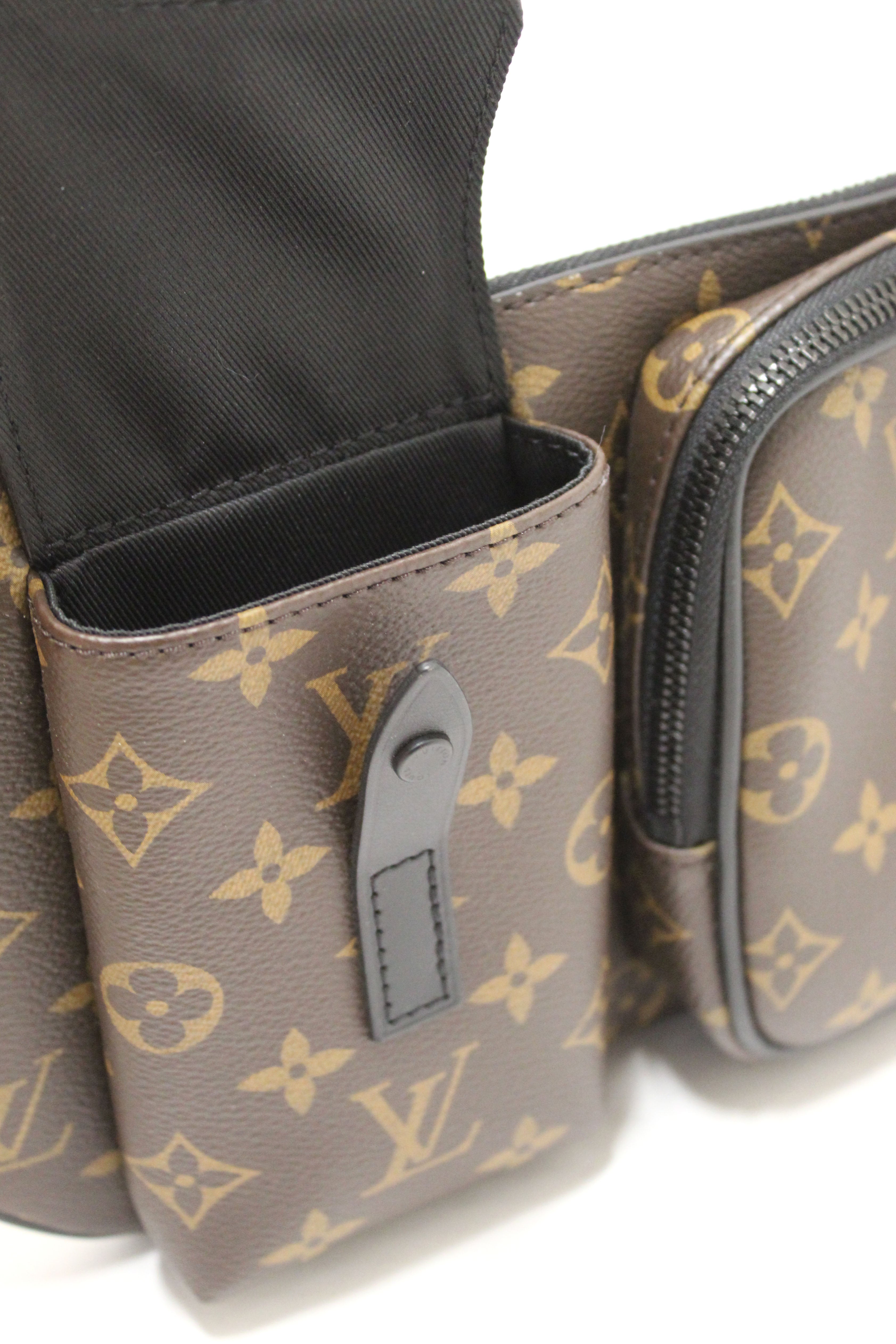 Authentic Louis Vuitton Monogram Macassar Christopher Bumbag Crossbody Bag - Luxury Designer Waist Pack for Travel, Shopping & Everyday Use