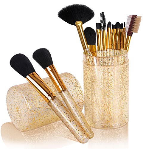 12-Piece Professional Makeup Brush Set for Foundation, Eyeshadow, Blush & Contouring - Includes Travel Case | Perfect for Everyday Makeup, Bridal Looks & Professional Makeup Artists
