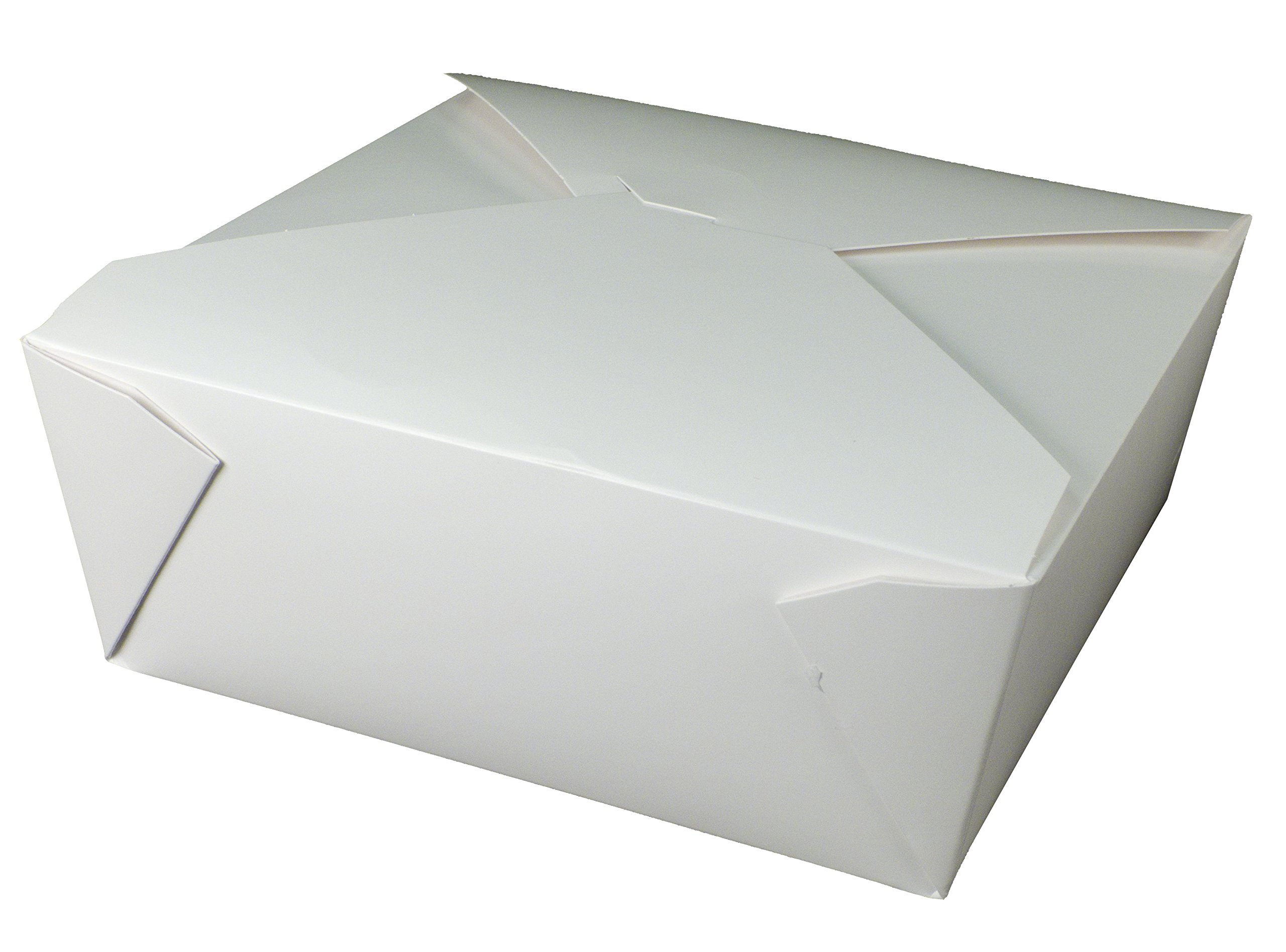 Fold-Pak Bio-Pak 04BPWHITEM Eco-Friendly White Paper Takeout Container - 7.75