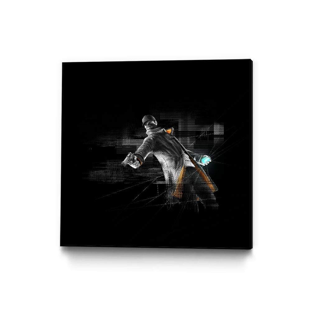 Watch Dogs Aiden Glitch 1 Framed Gaming Art Print - 18x18 Inch Wall Decor for Gamers & Tech Enthusiasts - Perfect for Game Rooms, Offices & Man Caves
