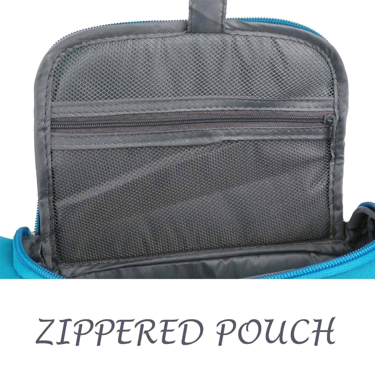 TOKEZO Hanging Cosmetic & Toiletry Organizer Bag with Hook - Waterproof Travel Makeup Pouch for Men & Women - Perfect for Travel, Gym, Camping & Daily Use