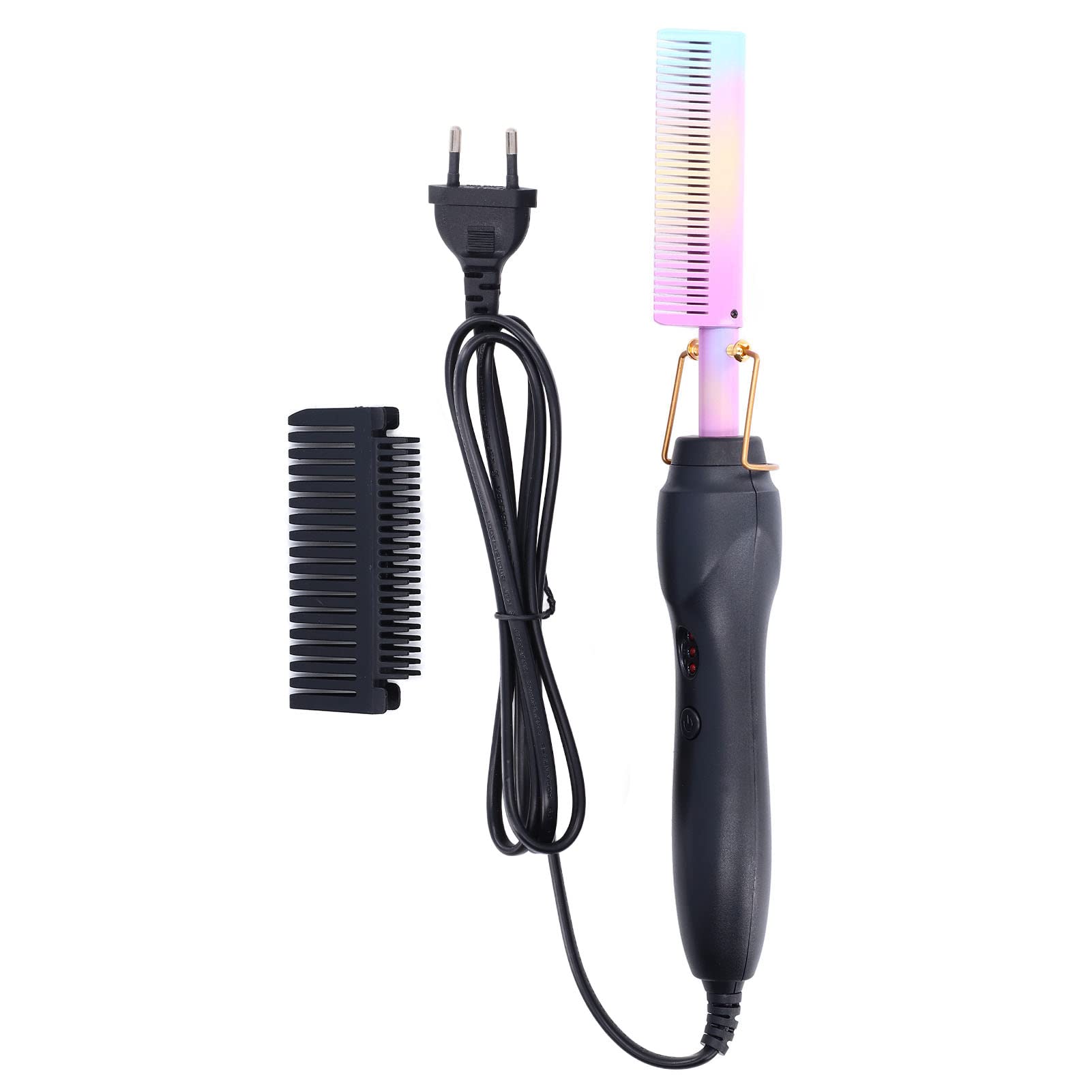Electric Hot Comb for Hair Styling - Fast Heating, Lightweight & Travel-Friendly - Perfect for Home, Dorm & Salon Use (European Plug)