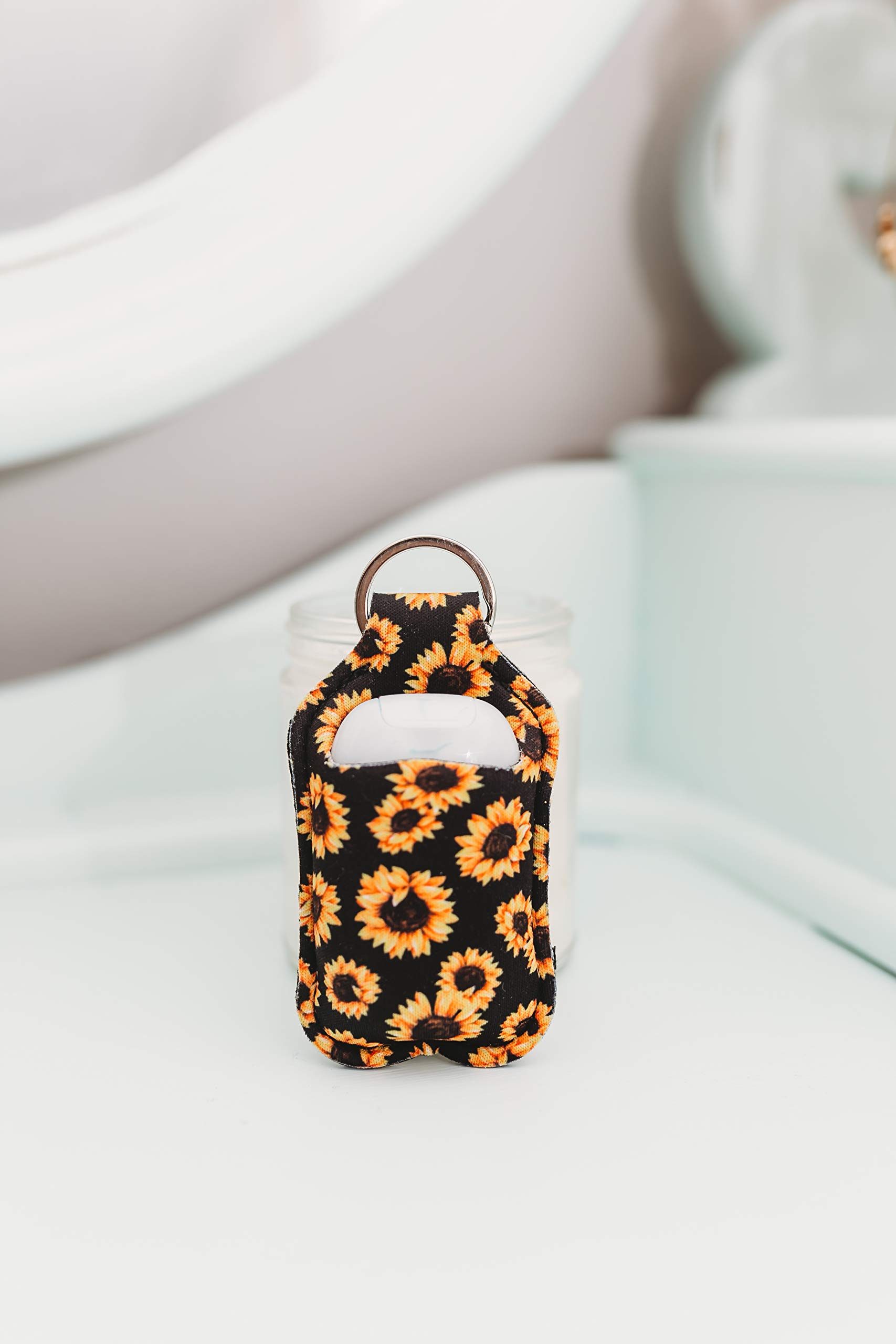 Daisy Lane Hand Sanitizer Holder for Backpack - Travel Size Sanitizer Keychain for Kids, Baseball & Softball Players | Perfect for School, Sports & Travel Accessories