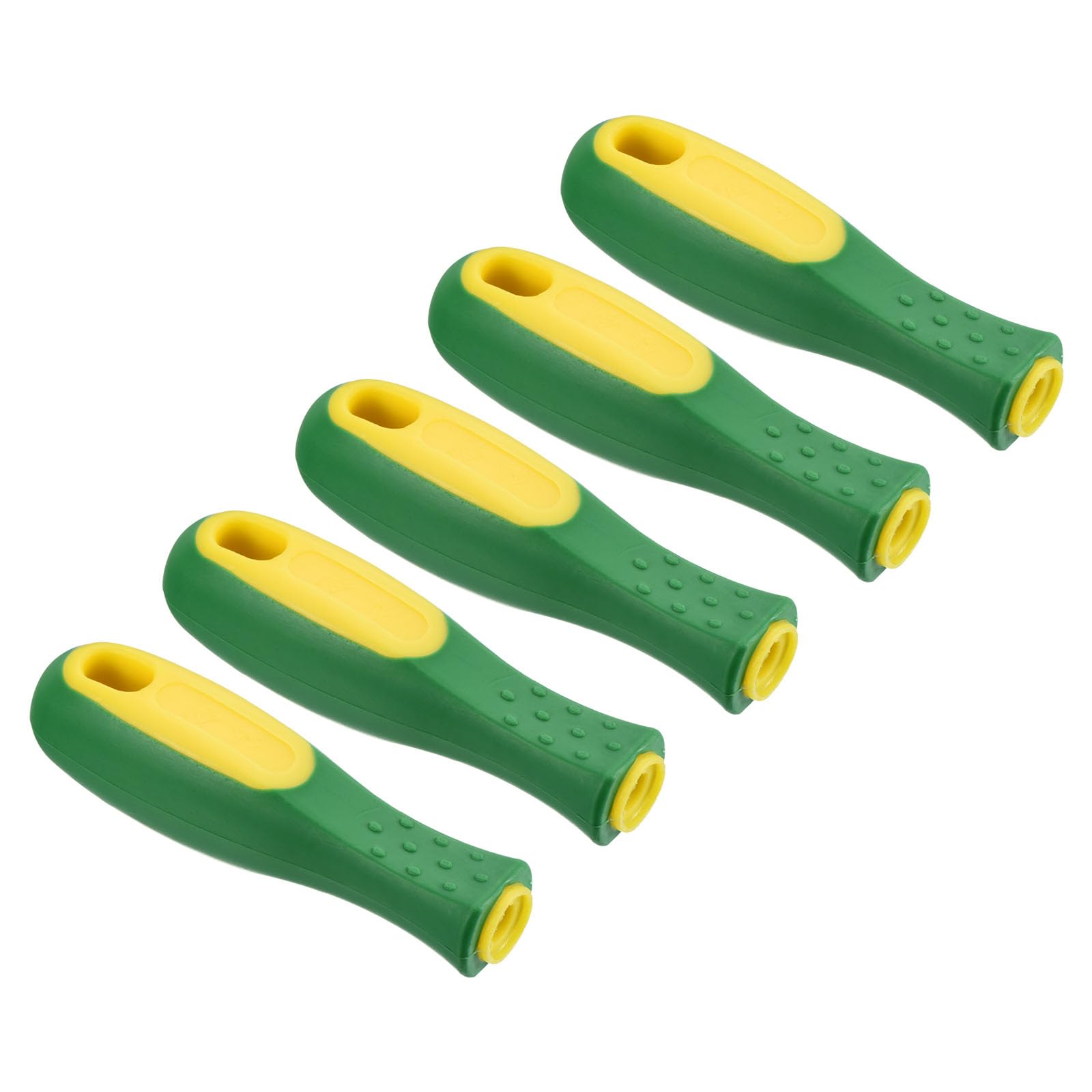 PATIKIL 4.3 Inch Rubber File Handle Replacement - 5 Pack with Metal Collar for 0.24