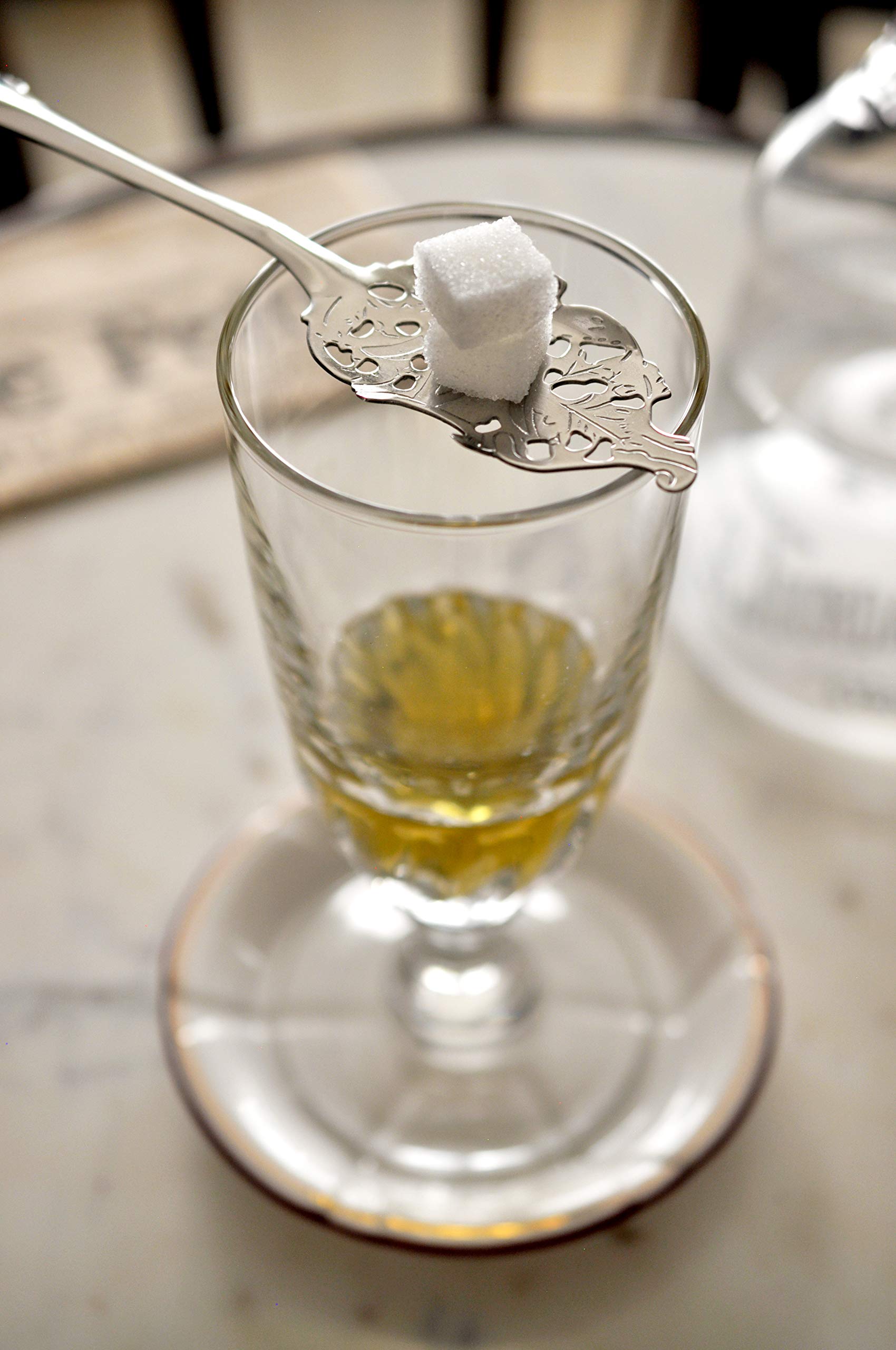 Premium Bonnecaze Absinthe Glass Set - Handcrafted Torsadé Design for Authentic Absinthe Drinking Experience | Perfect for Home Bars, Gifts & Cocktail Enthusiasts