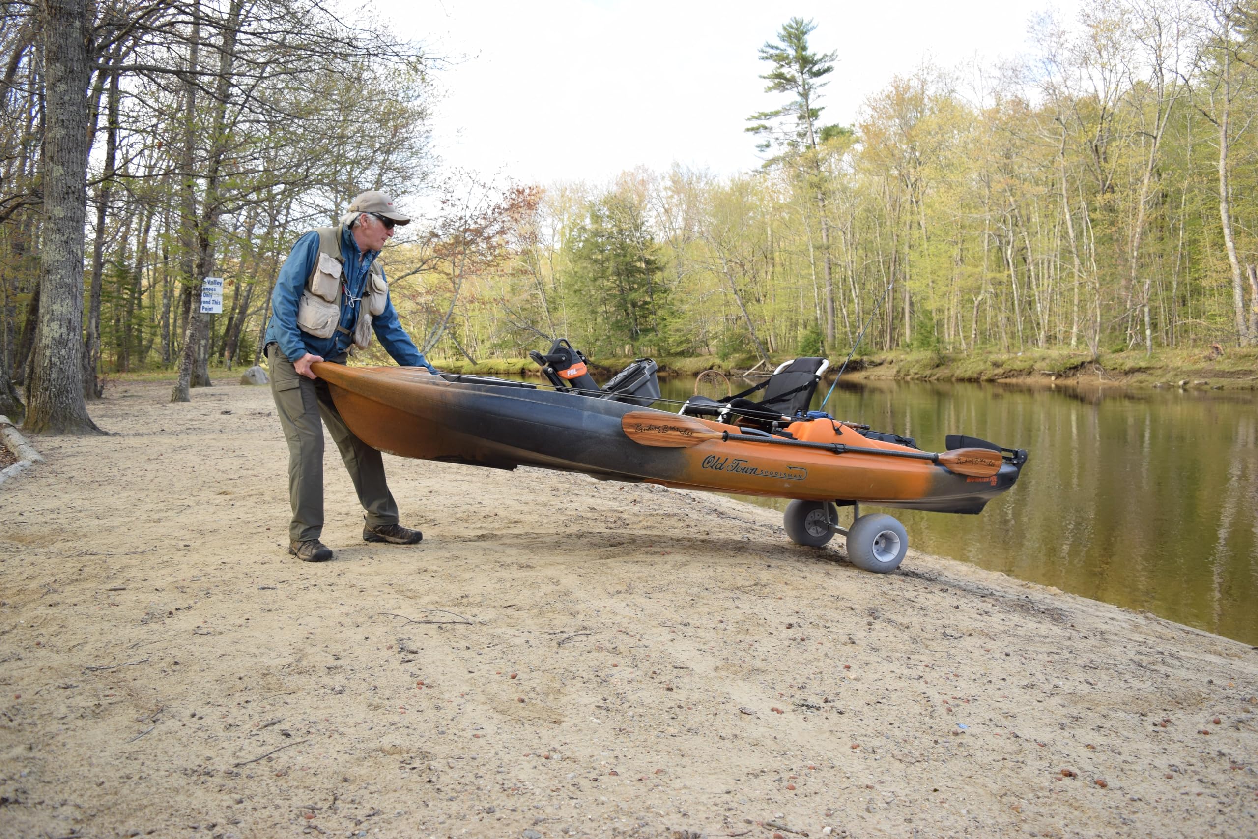 Malone MPG564-S XpressTRX-S Scupper Kayak Cart with Balloon Beach Tires | Heavy Duty Kayak Carrier for Easy Beach & Shoreline Transport | Perfect for Fishing, Camping & Water Sports