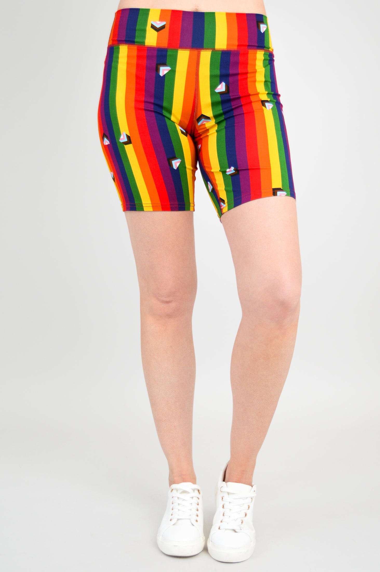 Hallie Shorts - Soft Bamboo Fabric with Pride Rainbow Design - Perfect for Summer, Yoga, and LGBTQ+ Pride Events