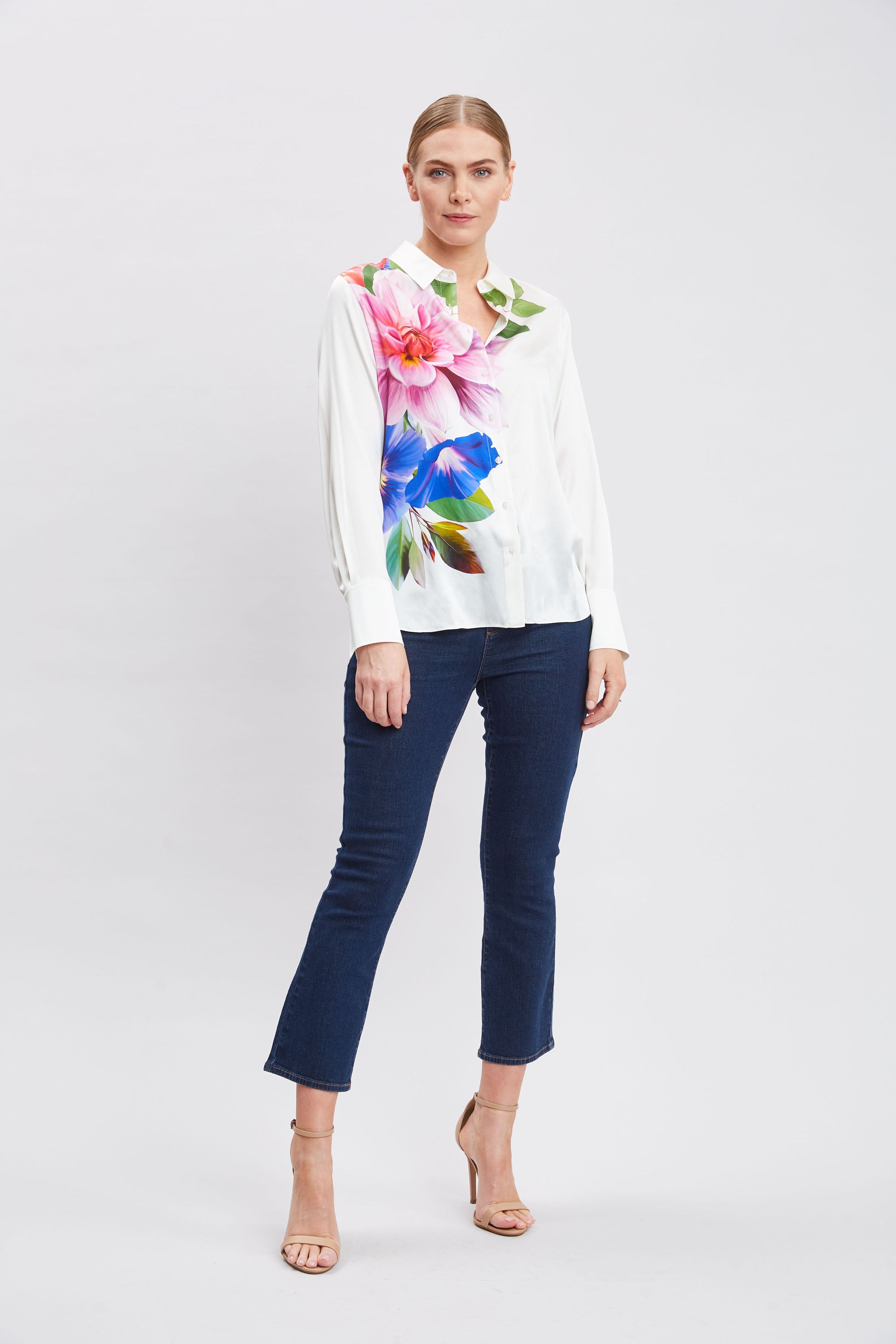 Stylish Digital Floral Print Shirt for Men & Women | Trendy Casual Button-Up Shirt | Perfect for Summer Outfits, Beach Vacations & Date Nights