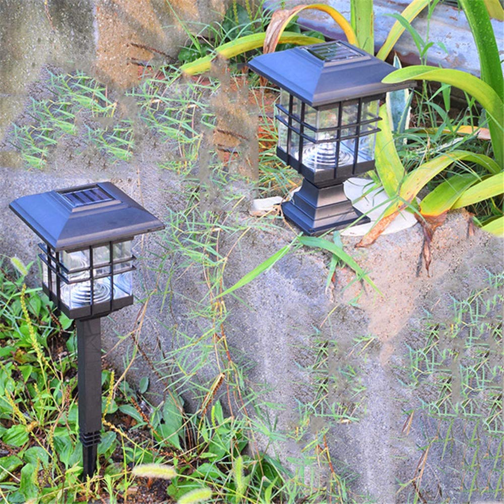 Solar LED Column Lights Outdoor Waterproof - Decorative Garden Wall Lamp for Lawn, Fence, Villa & Street Lighting - Dual-Use White Solar Post Cap Lights for Patio, Pathway & Landscape Decor
