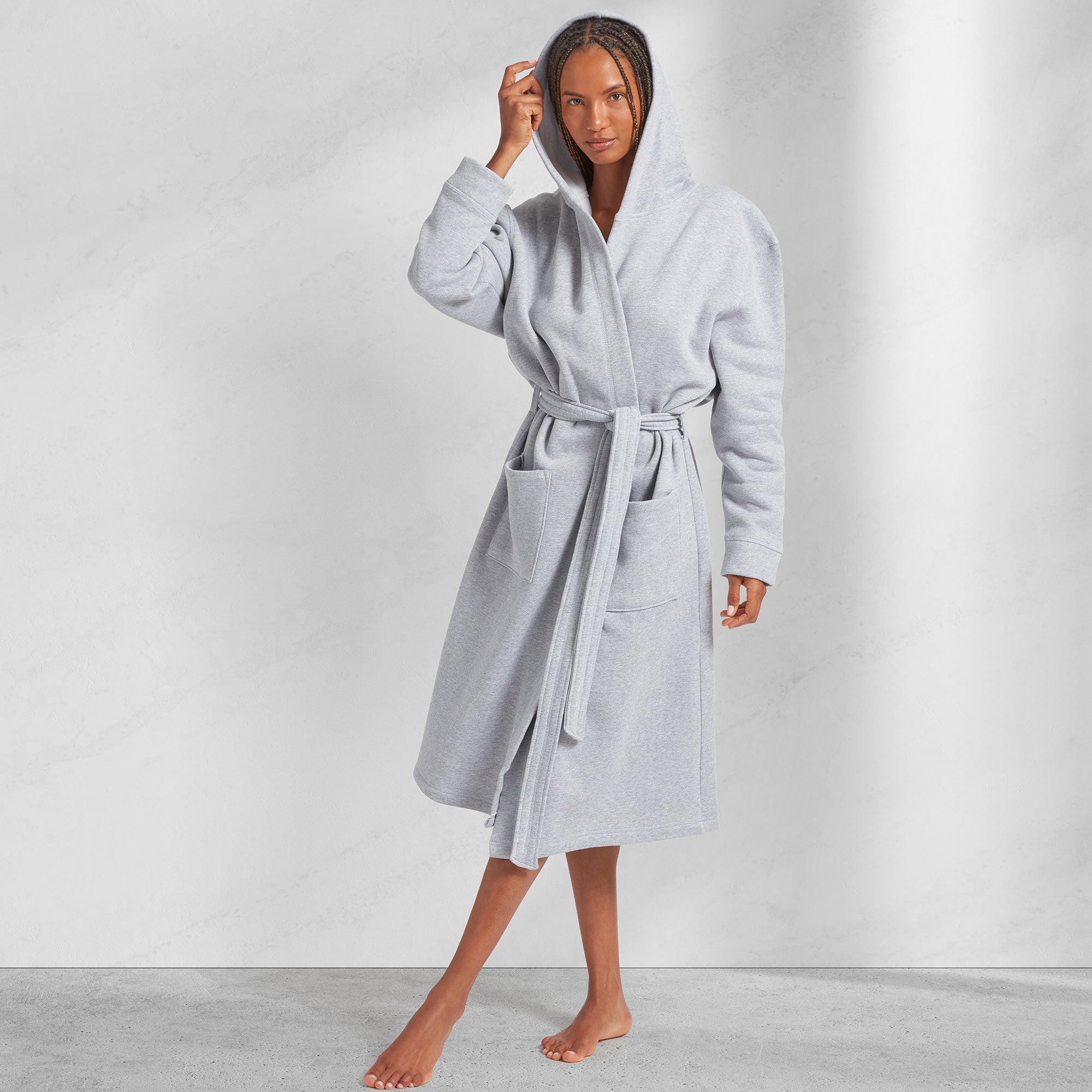 Kassatex Jersey Knit Hooded Robe - Soft & Comfortable Women's Bathrobe for Spa, Lounge & Home Relaxation
