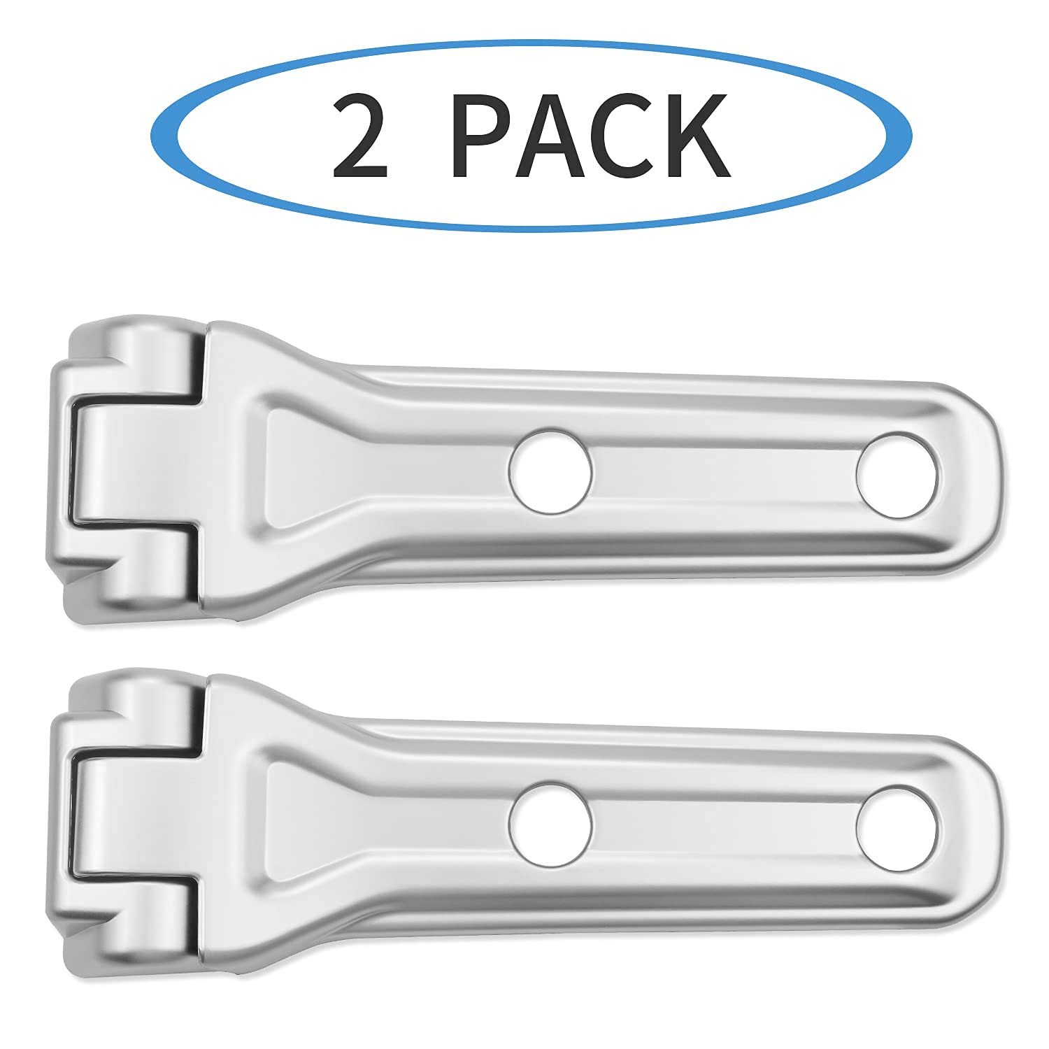 Jeep Wrangler JL 2018-2021 Spare Tire Bracket Hinge Cover - ABS Silver Exterior Accessories (2-Piece Set) - Perfect for Off-Roading & Custom Jeep Upgrades