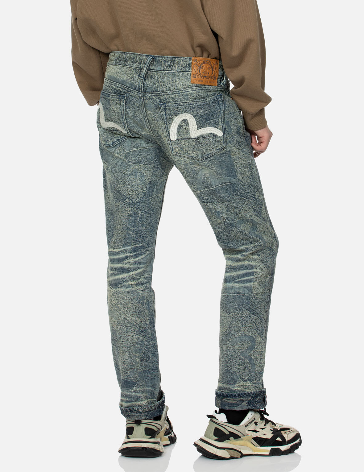 Washed Seagull Embroidery Regular Straight Fit Jeans for Women - Vintage Denim Pants #2008 | Casual Wear, Street Style & Everyday Comfort