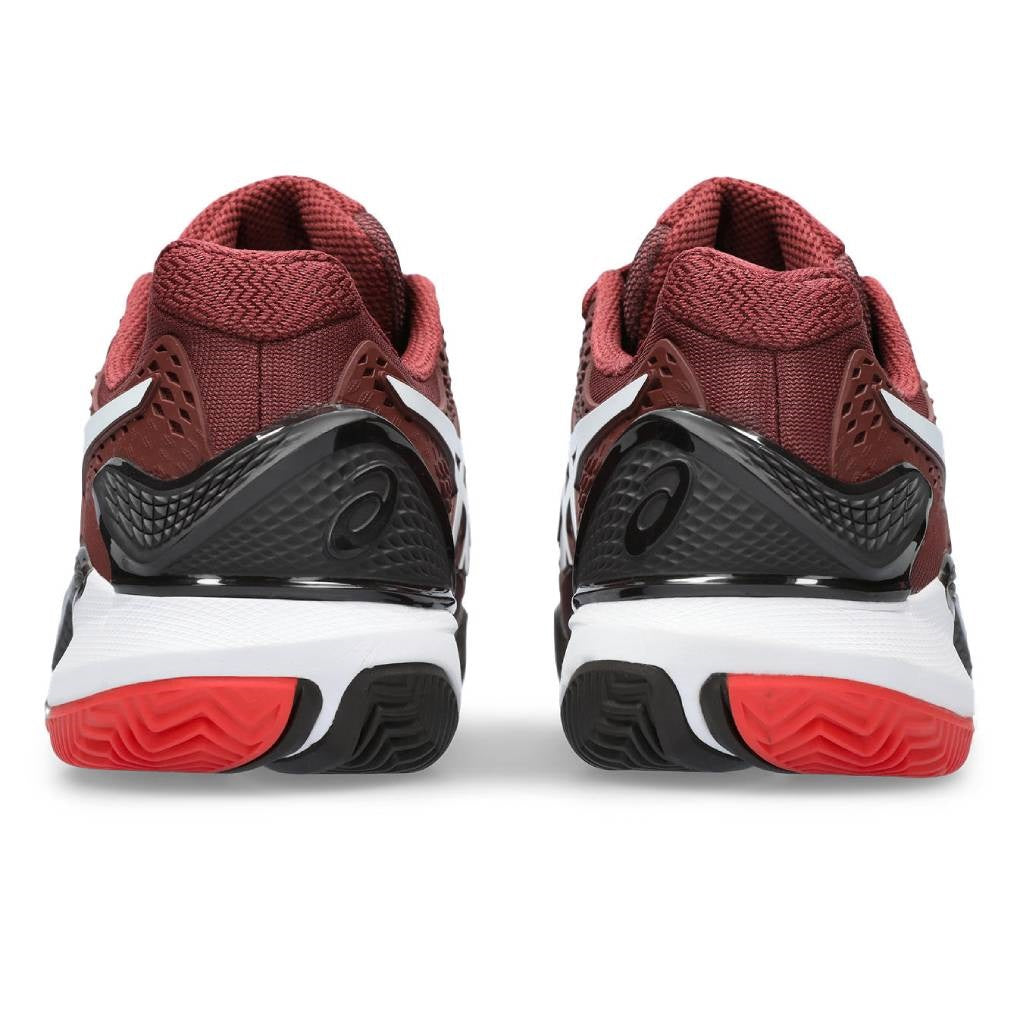ASICS Gel Resolution 9 Men's Clay Court Tennis Shoes - Red/White | High-Performance Stability & Durability for Competitive Play on Clay Courts