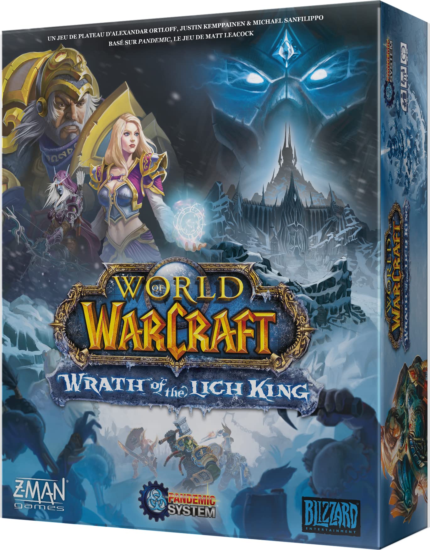 Z-Man Games Pandemic: Wrath of The Lich King - Cooperative Board Game for 1-5 Players, Ages 14+, 60 Min Playtime - Perfect for Game Nights, Fantasy RPG Fans & WoW Lovers (ZMGWLK01FR)