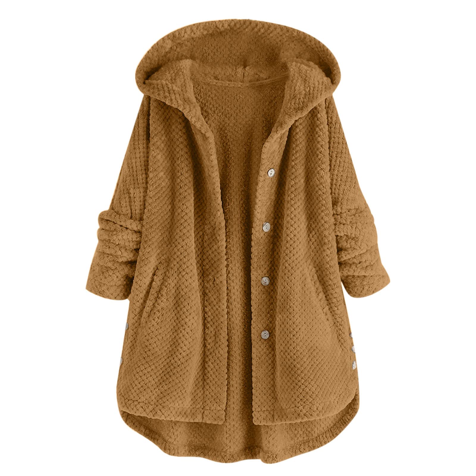 Women's Plush Leather Jacket - Long Sleeve Hooded Zipper Coat for Casual Wear | Solid Color Fashion Outerwear for Fall & Winter | Perfect for Daily Outfits, Street Style & Outdoor Activities