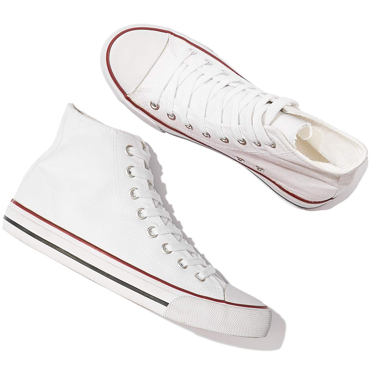 Yageyan Women's High Top Canvas Sneakers - Lace Up Fashion Casual Shoes for Women - Classic Retro Style for Everyday Wear, Walking & Street Fashion