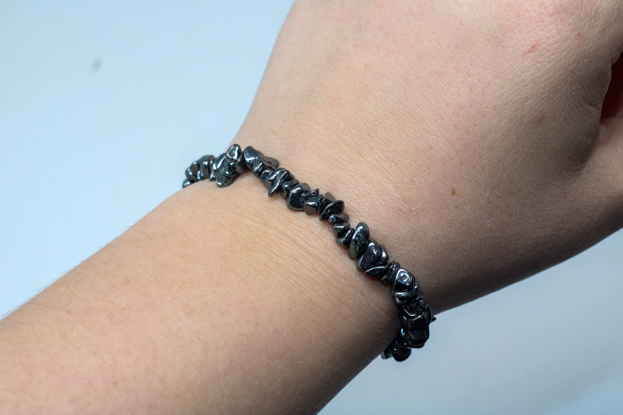 **Hematite Crystal Bracelet for Women - Black Beaded Stretch Bracelet for Pain Relief & Healing | Hematite Stone Jewelry for Stress Relief, Energy Balance & Fashion Accessories | Perfect for Meditation, Yoga & Everyday Wear**