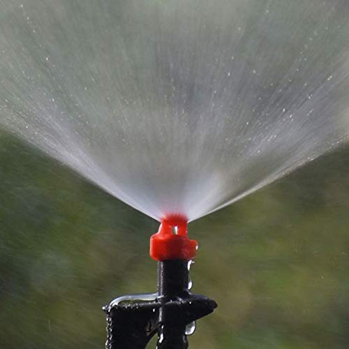 360 Degree Greenhouse Micro Drip Irrigation Misting Nozzle - 90/180/360° Adjustable Refraction Sprayer with 15cm Support (200pcs) | Perfect for Hydroponics, Indoor Gardens & Plant Misting Systems