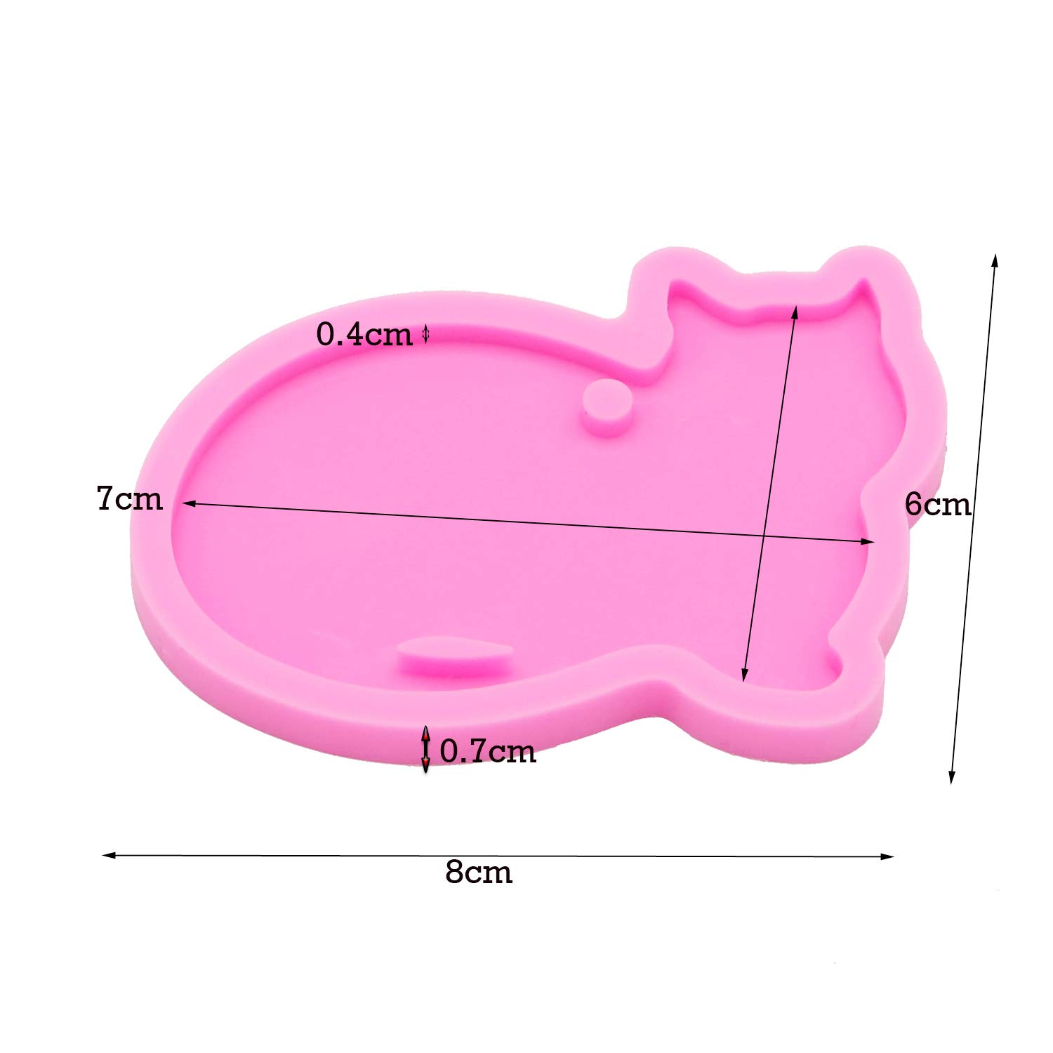 DIY Cat Silicone Mold for Keychain Jewelry Making - Epoxy Resin Craft Molds for Handmade Keychains - Perfect for Resin Art, DIY Gifts, and Craft Projects