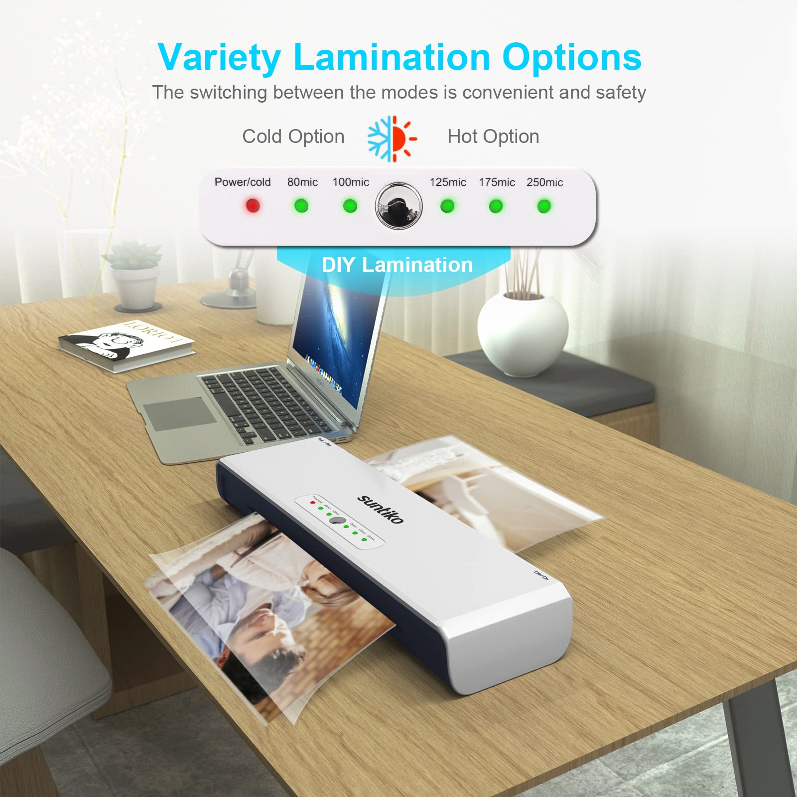 A3 Thermal Laminator Machine with 4 Rollers - Fast Warm-Up & Quick Laminating for Home, Office & School Use - Includes 10 Laminating Pouches - Perfect for Documents, Photos, ID Cards & Craft Projects