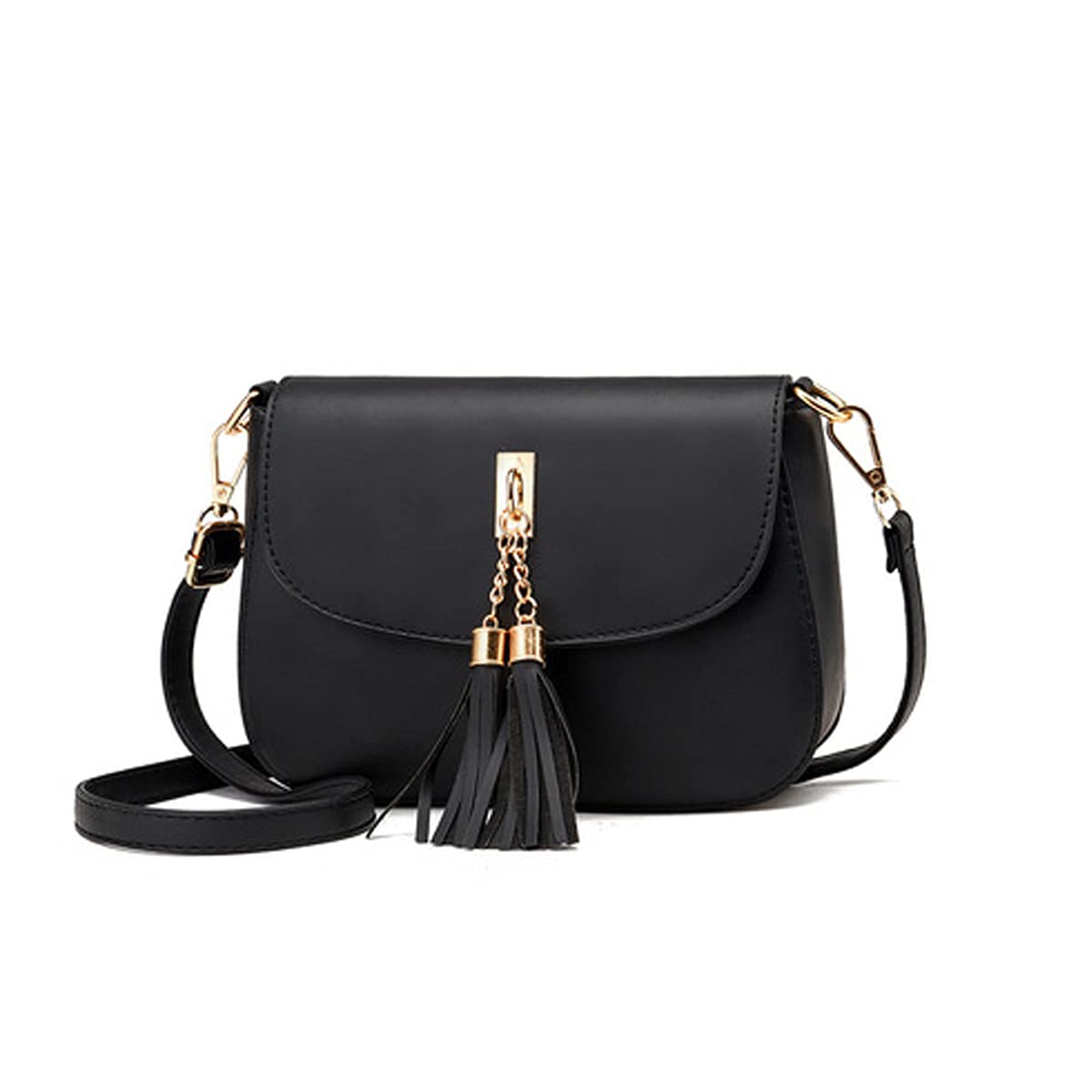 Women's Fashion Quilted Crossbody Bag PU Leather Small Shoulder Purse - Stylish & Lightweight for Daily Use, Travel, Shopping & Work (Black)