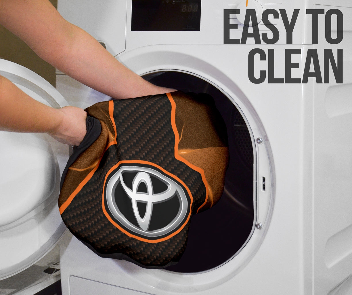 Premium Toyota Car Seat Covers - Soft Orange PU Leather, Universal Fit for Camry/Corolla/Rav4 - Comfort & Style Upgrade for Road Trips & Daily Commute