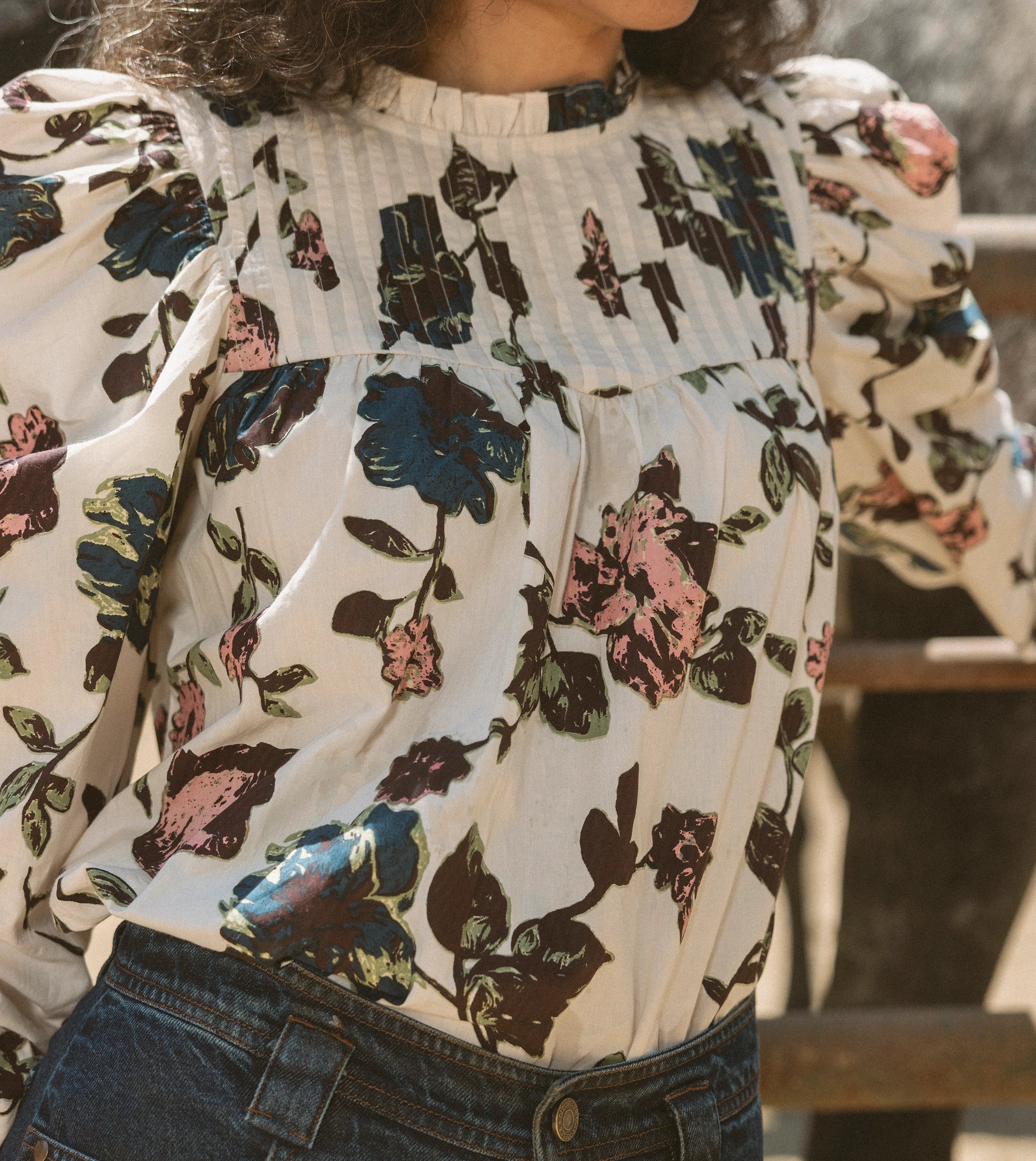 Irina Blouse | Floral Print Women's Top | Elegant Garden Party Wear for Spring & Summer