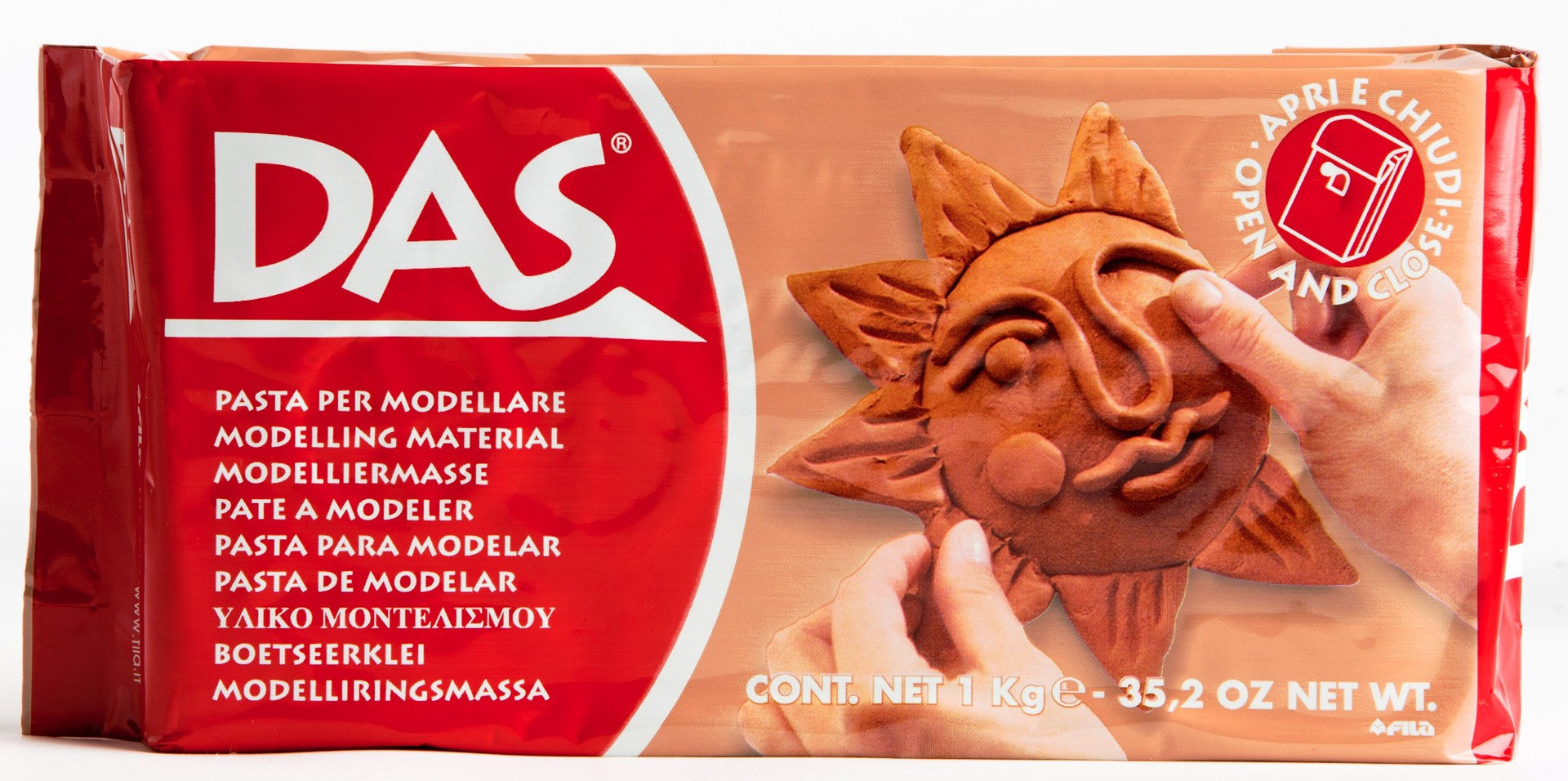 Premium Das Modelling Clay - Non-Toxic Terracotta Air Dry Clay for Kids & Adults - Perfect for Sculpting, Pottery, DIY Crafts & Art Projects