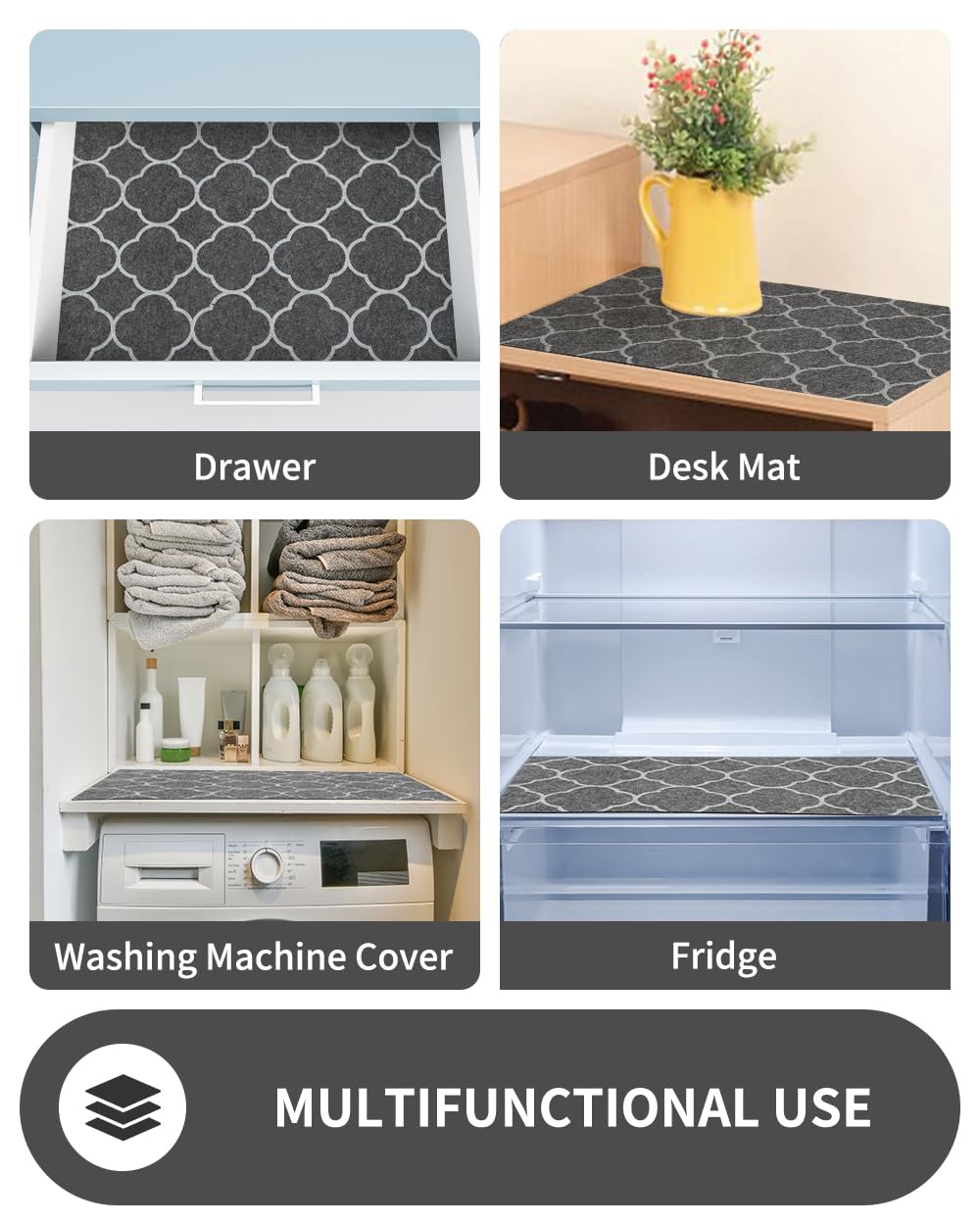 COCOER Absorbent Under Sink Mat - 100% Waterproof Non-Slip Kitchen & Bathroom Cabinet Liner - Machine Washable 24