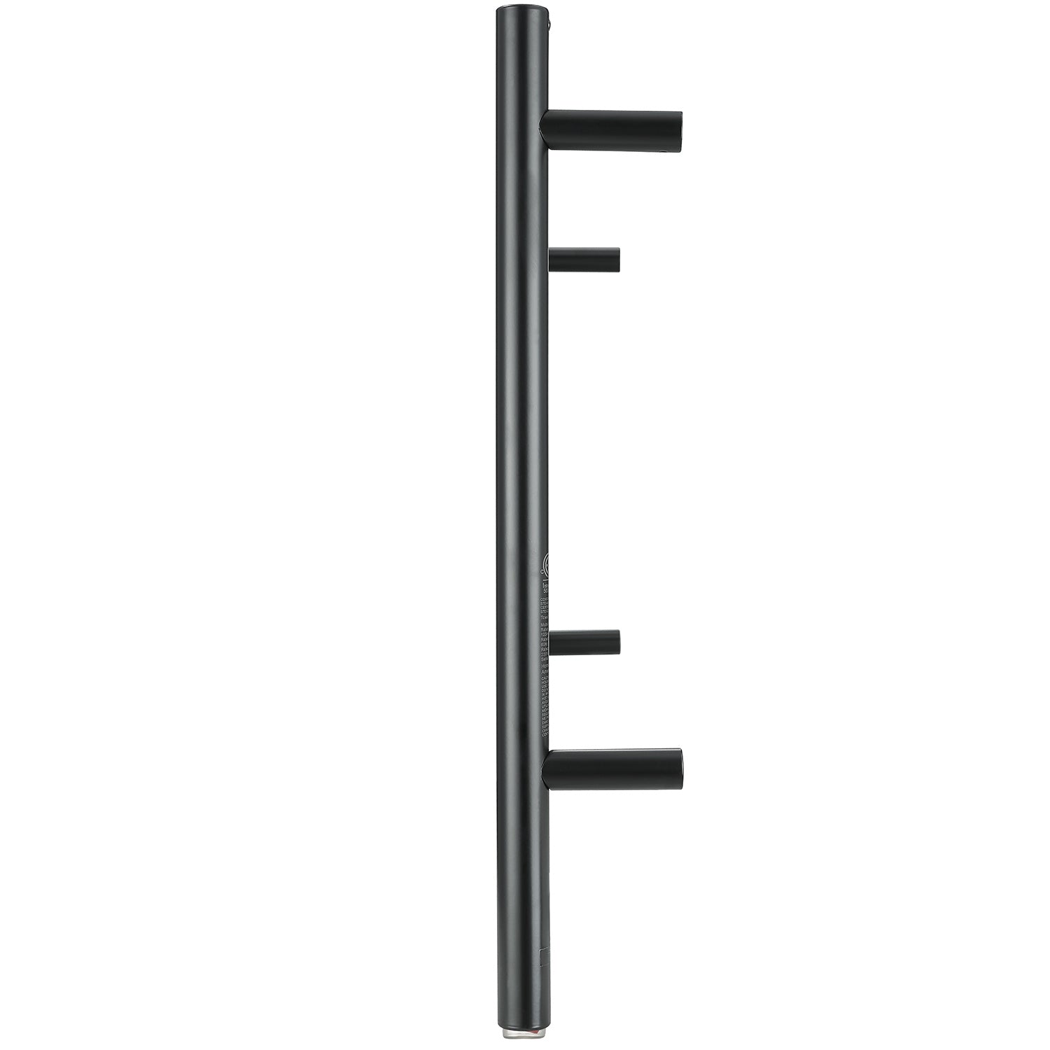 Ancona Amplia Dual 12 Bar Hardwired & Plug-in Bathroom Towel Warmer Heater - Matte Black Finish for Luxury Spa & Master Bathroom