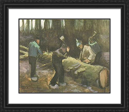 Black Ornate Wood Frame with Double Matting