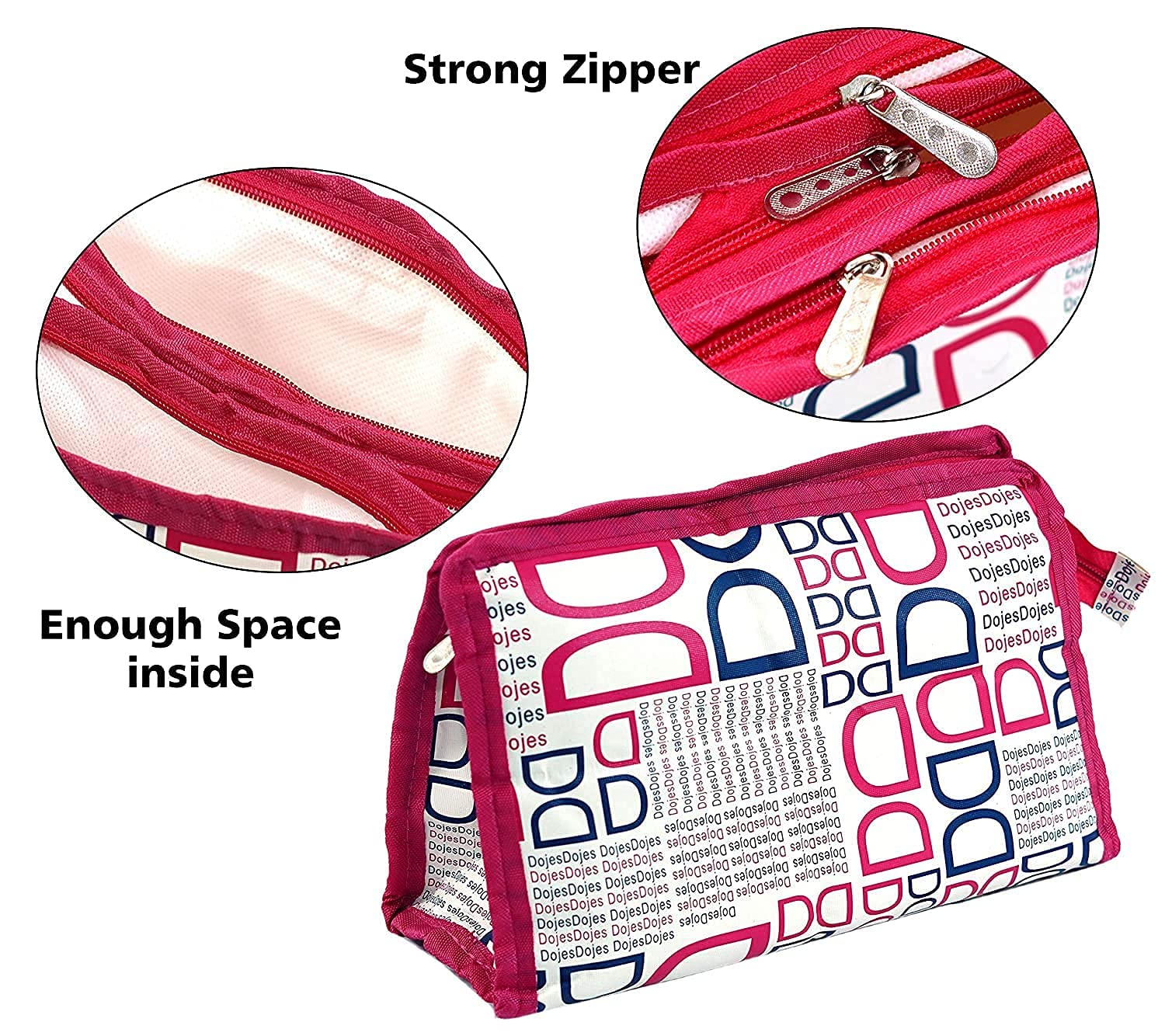 PRISMAXIC 3-Piece Travel Makeup Bag Set - Waterproof Cosmetic & Toiletry Organizer with Shaving Kit Compartment - Pink Travel Pouch for Men & Women - Perfect for Vacation, Gym, Business Trips & Daily Use