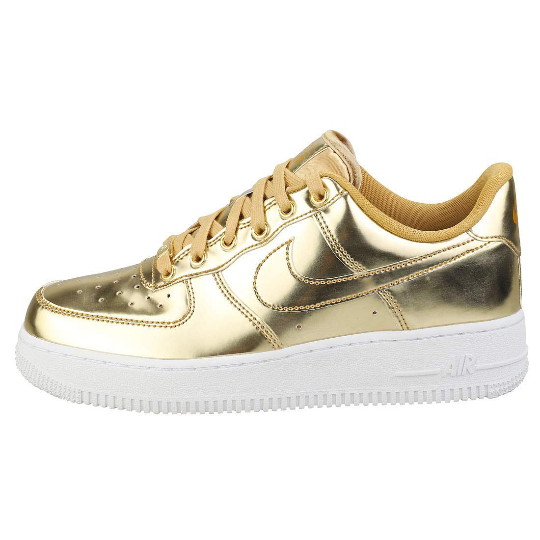 Nike Women's Air Force 1 SP Sneakers CQ6566-700 Metallic Gold - Comfortable Athletic Shoes for Running, Gym & Casual Wear