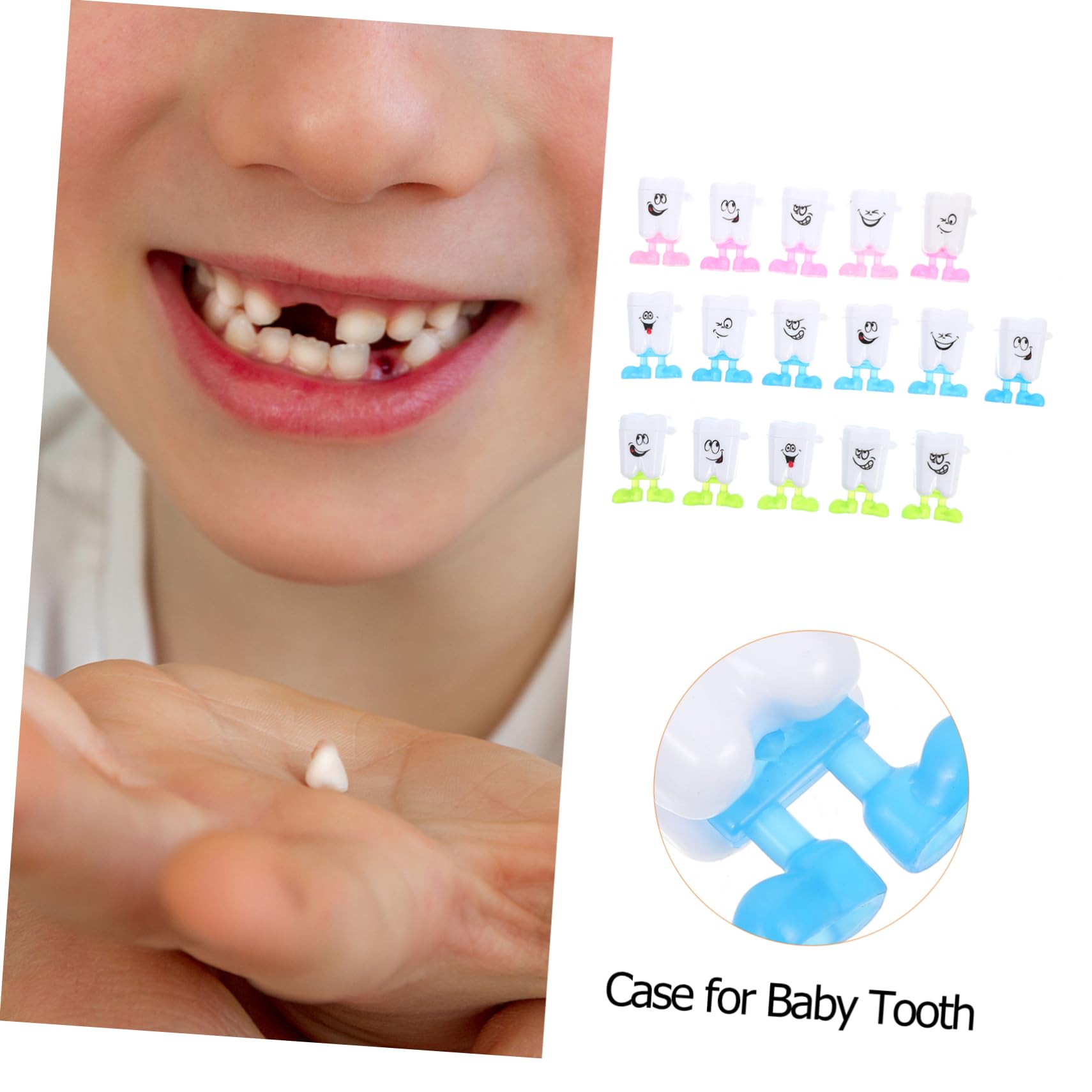 ULDIGI 50pcs Keepsake Tooth Organizer Box - Stylish Baby Tooth Storage for Boys & Girls - Perfect for First Tooth Preservation & Childhood Memory Collection
