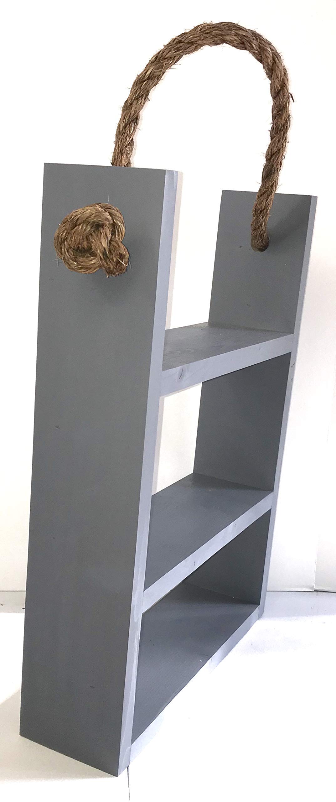 Hanging Shelf with Rope - Bathroom Storage Organizer for Towels, Plants & Decor | Space-Saving Wall Shelf for Small Bathrooms, Kitchens & Bedrooms