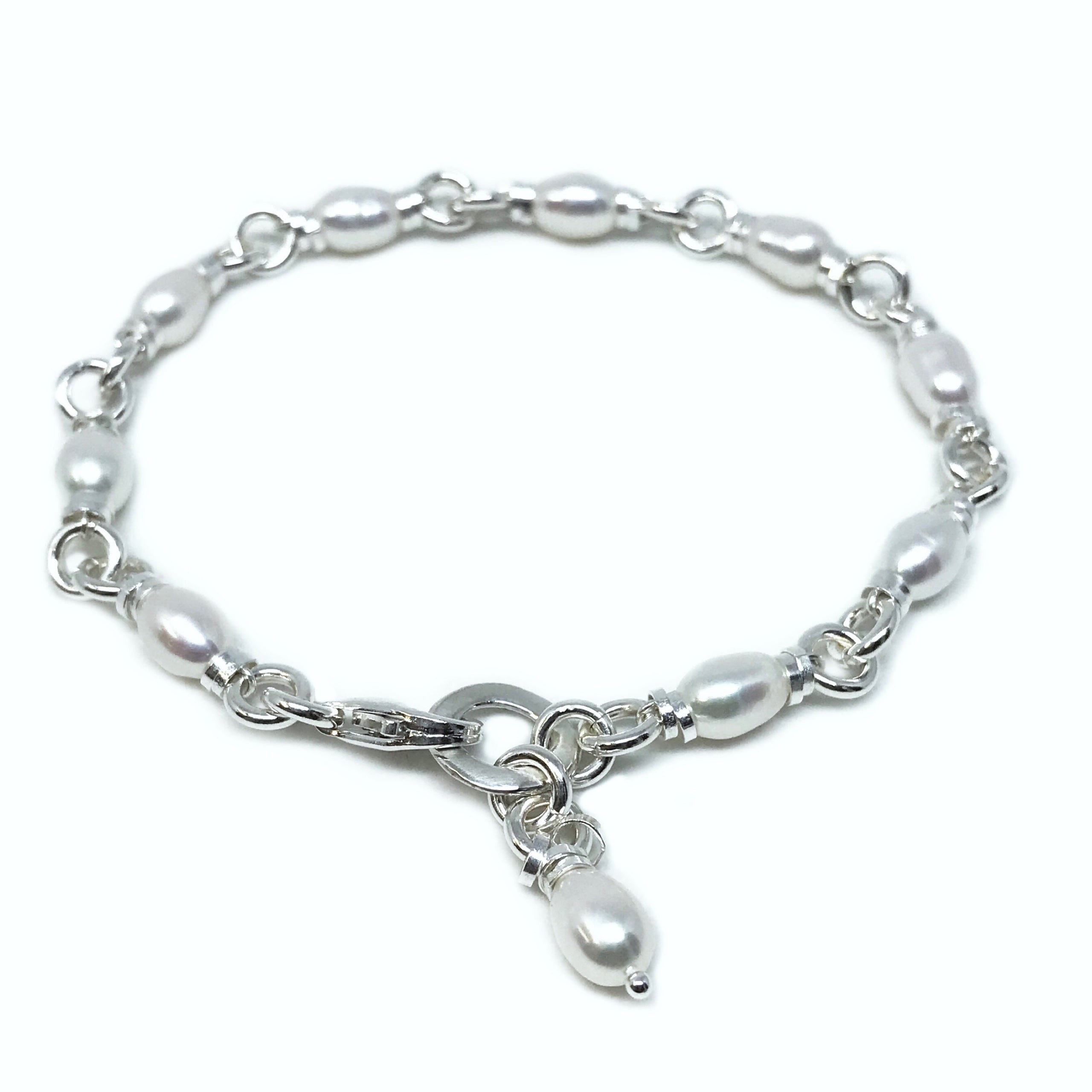 Elegant Freshwater Pearl & Ringlet Bracelet for Women | Dainty Handmade Jewelry Gift for Her | Perfect for Weddings, Parties & Everyday Wear