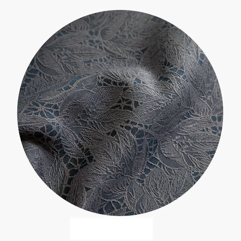 T.B. London Literary Lace Blackout Curtains - Steel Blue | Elegant Window Treatment for Bedroom & Living Room | Noise Reducing & Light Blocking Drapes
