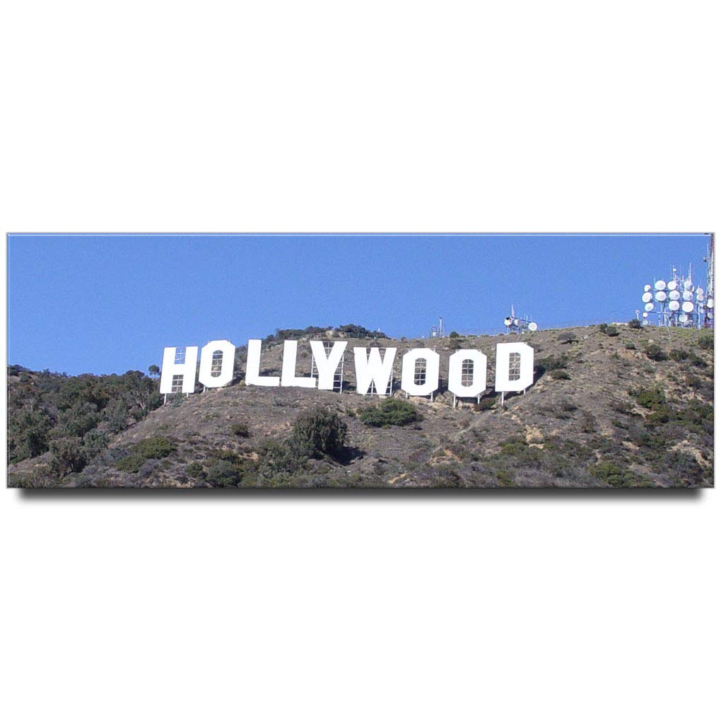 Hollywood Sign Panoramic Fridge Magnet - Los Angeles California Souvenir Gift - Perfect for Travel Memories, Home Decor & Office Fridge