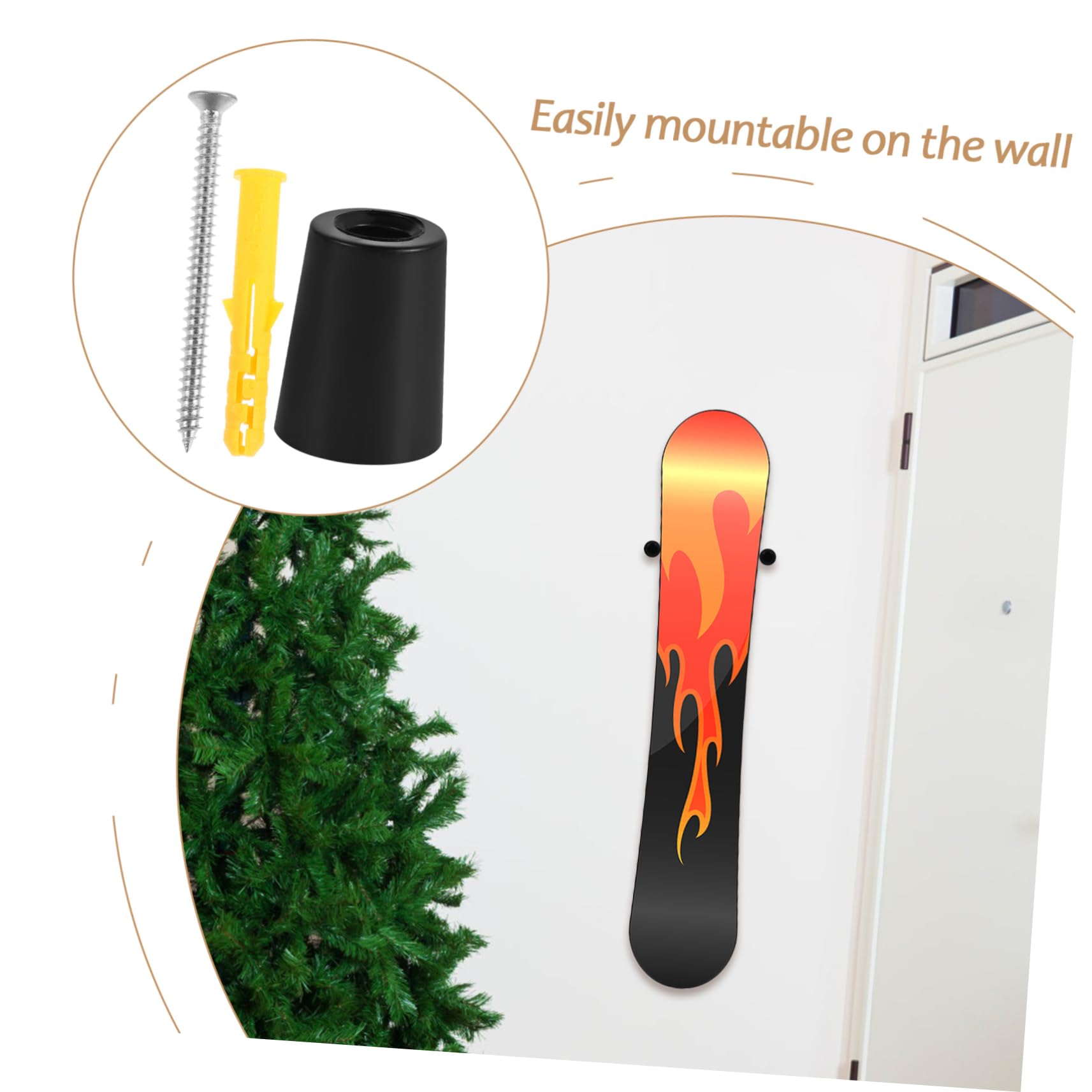 Vertical Ski Wall Mount Hanger - Snowboard Storage Rack with Screws & Anchors - Space Saving Ski & Snowboard Holder for Garage, Basement or Cabin Organization - Perfect for Winter Sports Equipment Display