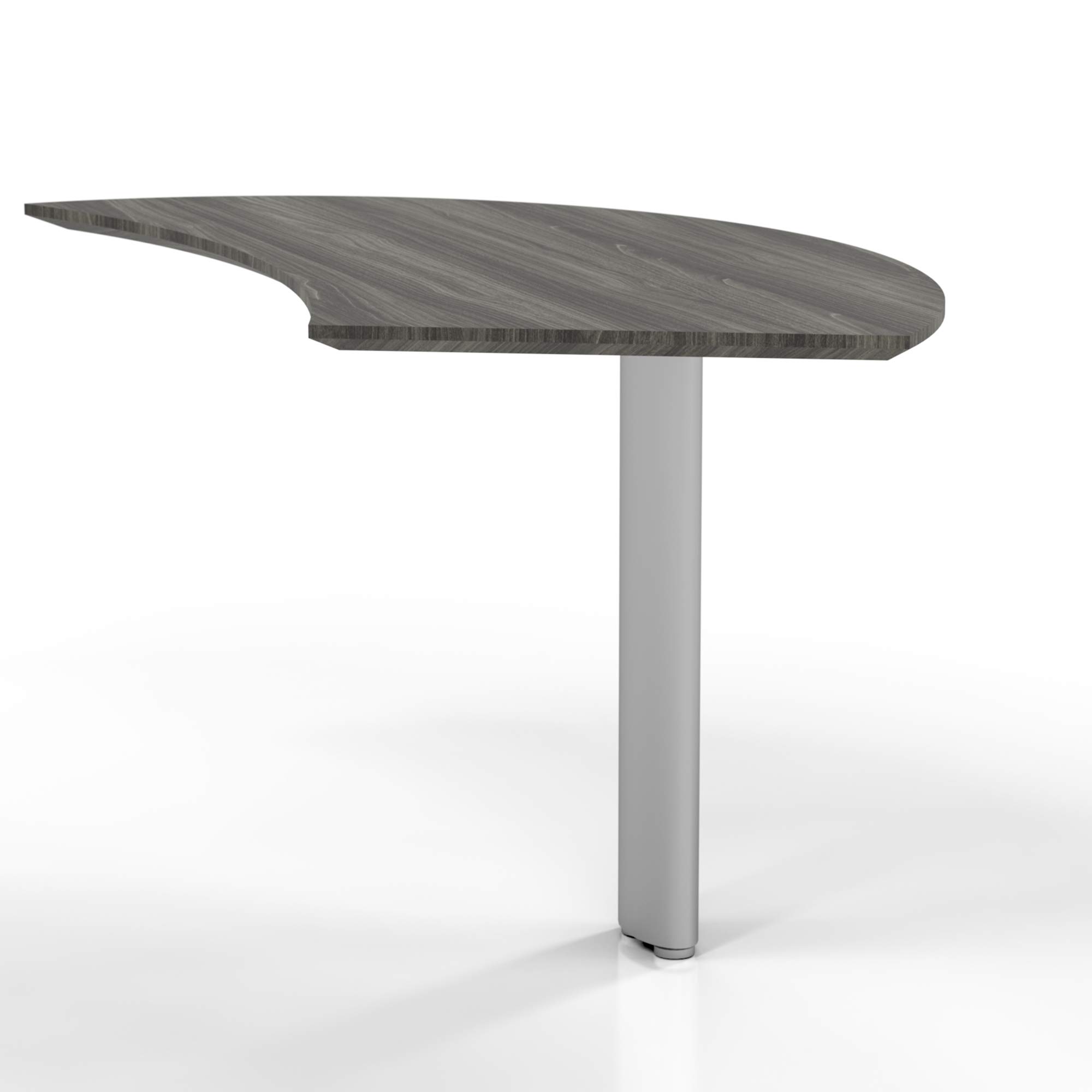 Safco Mayline MNEXTRLGS Medina Right Curved Desk Extension - Gray Steel Laminate Office Desk Add-On for Workspace Expansion | Perfect for Home Office, Conference Rooms & Collaborative Workstations