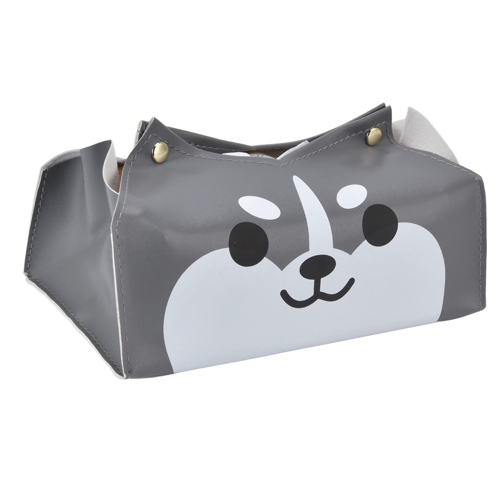 Shanrya Decorative Cartoon Tissue Box Cover - Stylish Button Design for Living Room, Bedroom, Dorm & Office | Soft Facial Tissue Holder for Home Decor & Gift Giving