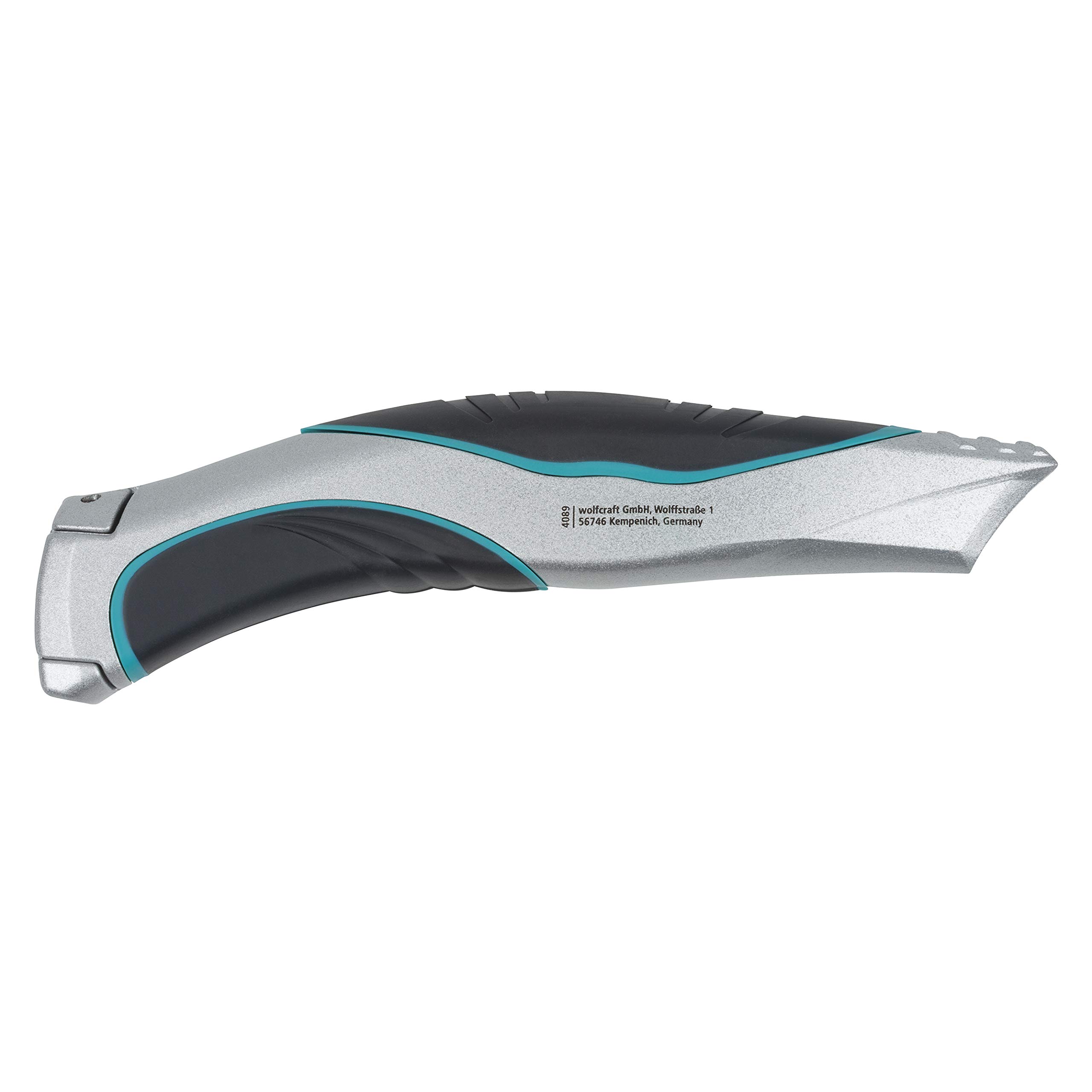 Wolfcraft Professional Trapezium Blade Knife with Fixed Blade I 4089000 | Heavy Duty Craft Knife for Cutting Wood, Leather & Solid Materials | Perfect for Woodworking, DIY Projects & Crafting