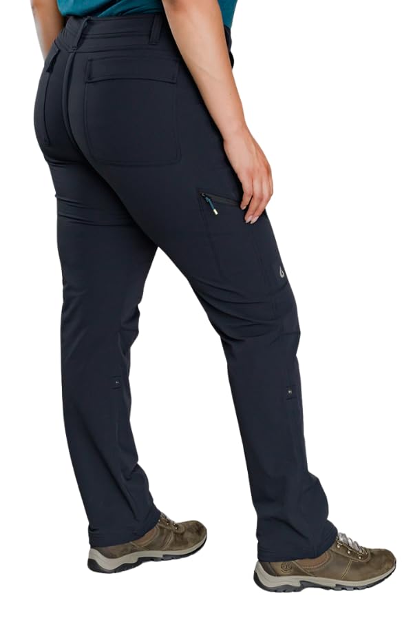Women's Quick-Dry Hiking Pants with Zippered Fly - Lightweight Outdoor Adventure Pants for Hiking, Camping & Travel