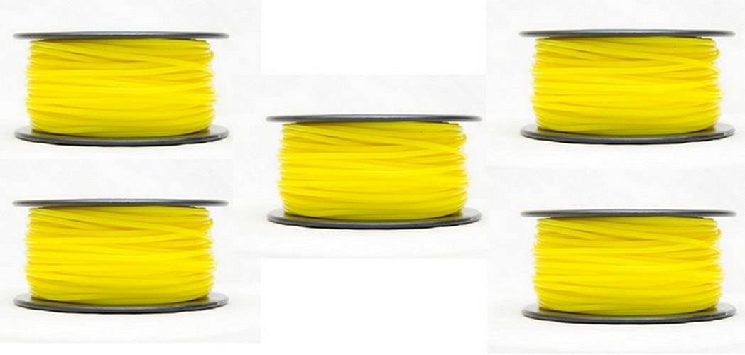 Premium 3D Printer Filament - Universal ABS Yellow (1.75mm, 1kg, 5-Pack) for High-Quality 3D Printing | Perfect for DIY Projects, Prototyping & Home Use
