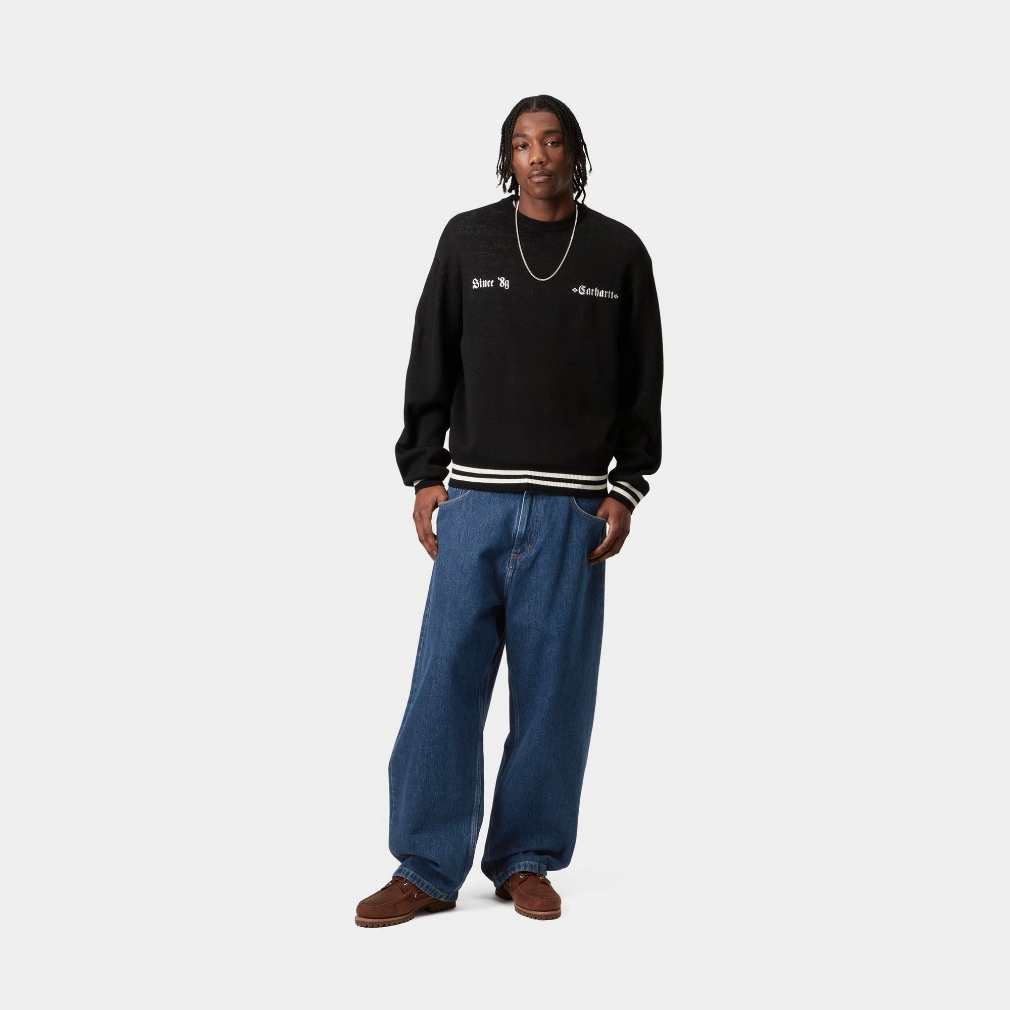 Brandon Men's Casual Pants - Stone Washed Blue Denim Jeans for Everyday Wear, Work & Outdoor Activities
