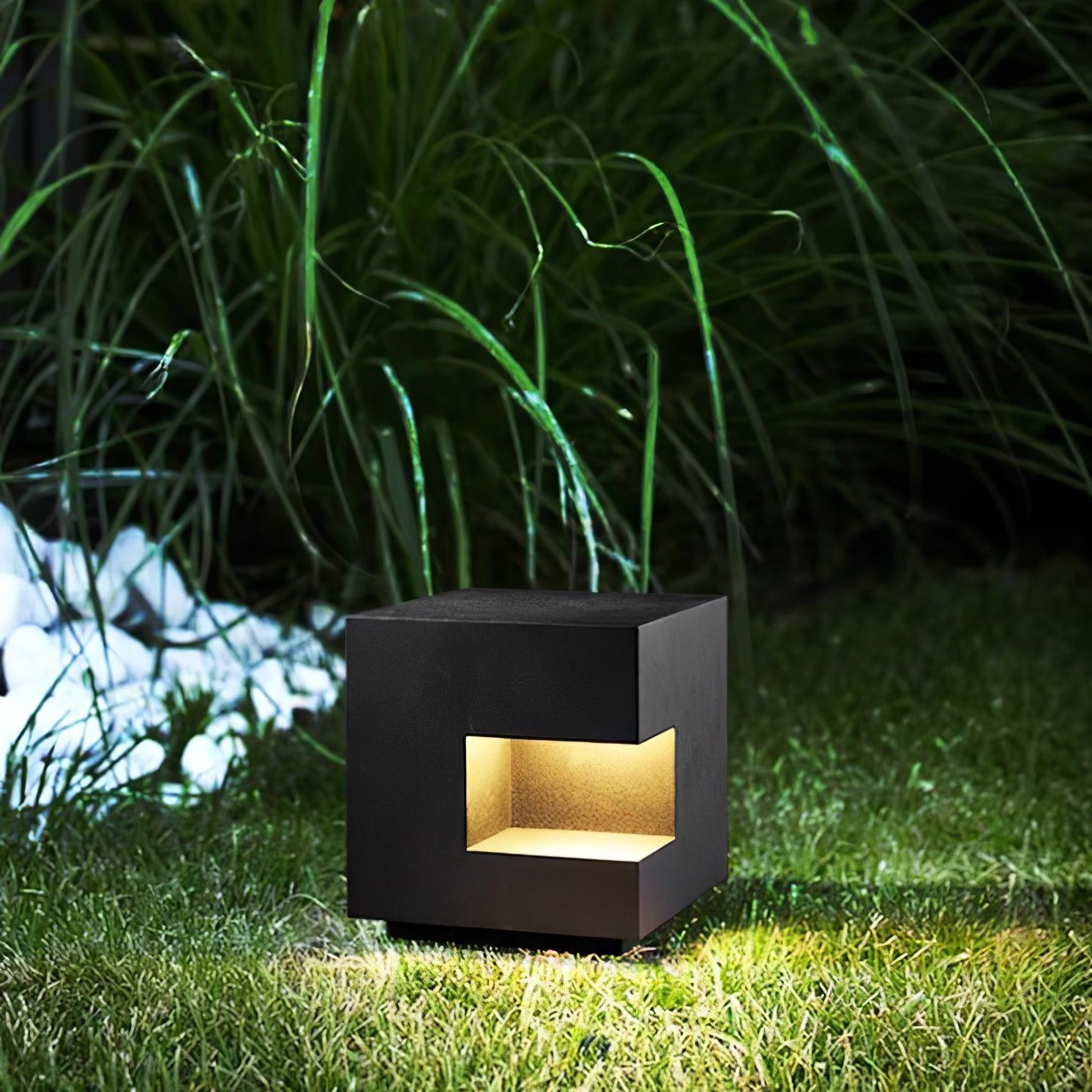 Regular Cube Post Outdoor Light - Durable LED Landscape Lighting for Garden, Pathway, and Patio - Perfect for Backyard, Driveway, and Deck Illumination