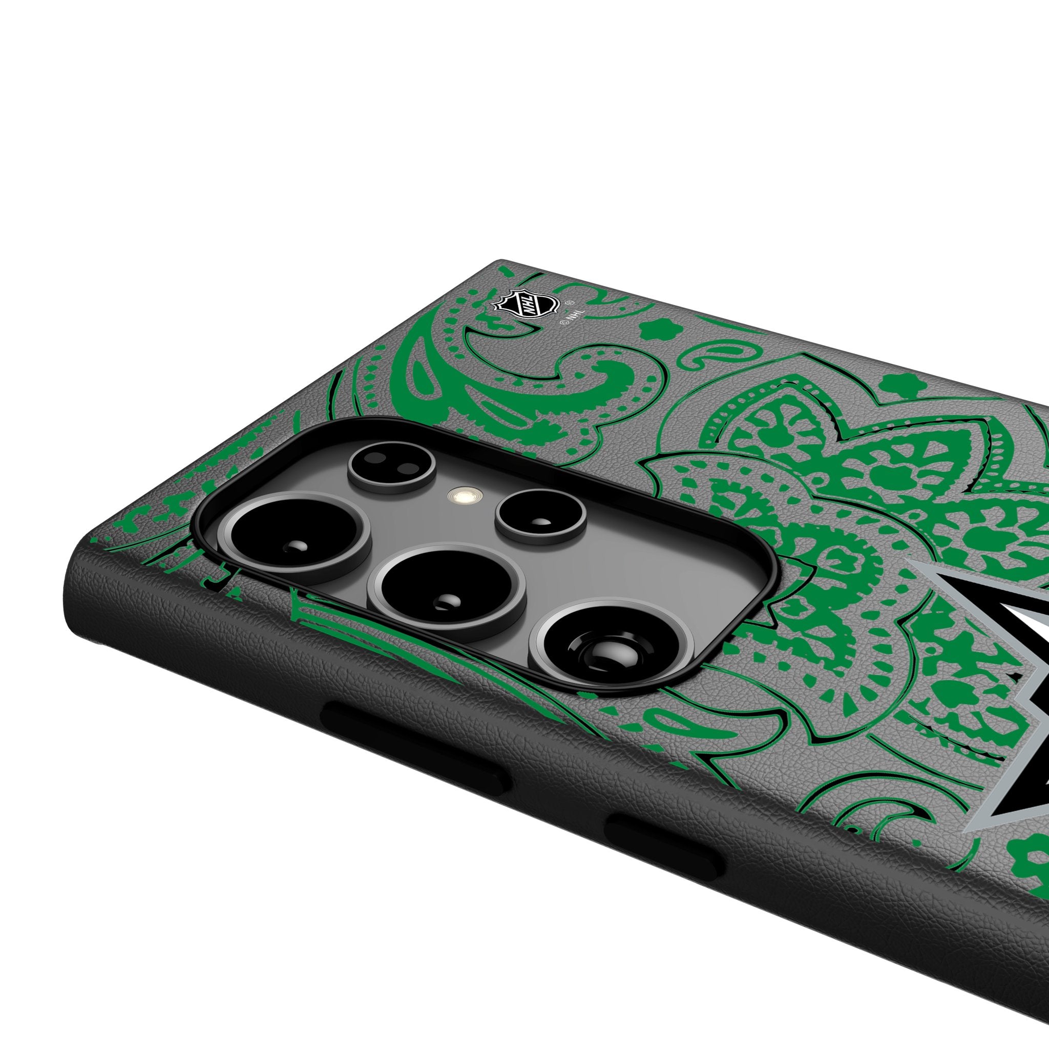 Dallas Stars Paisley Pattern MagSafe Compatible Phone Case for Samsung Galaxy S23/S22/S21 - Perfect for Hockey Fans & Game Day Protection